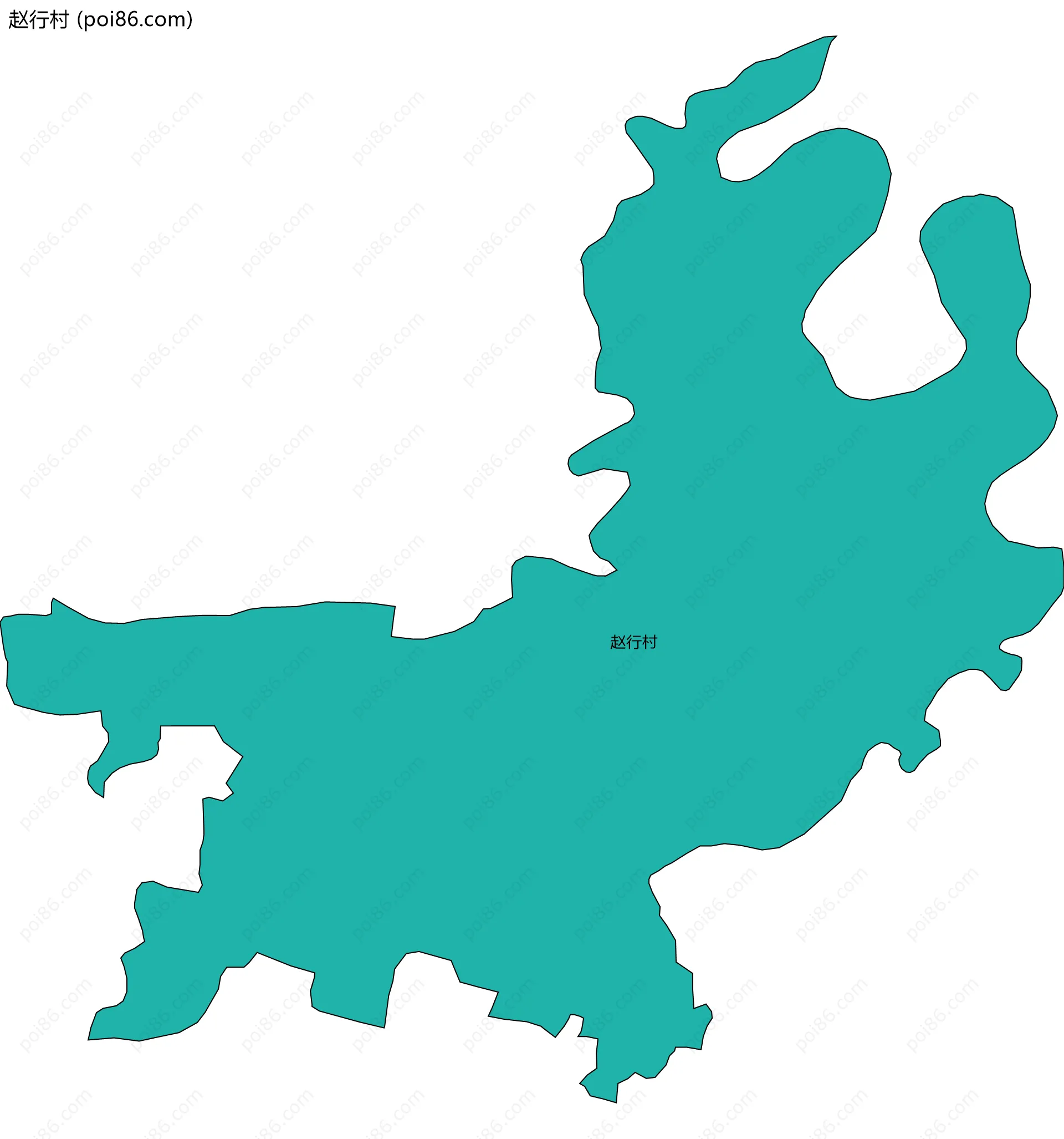 赵行村边界地图