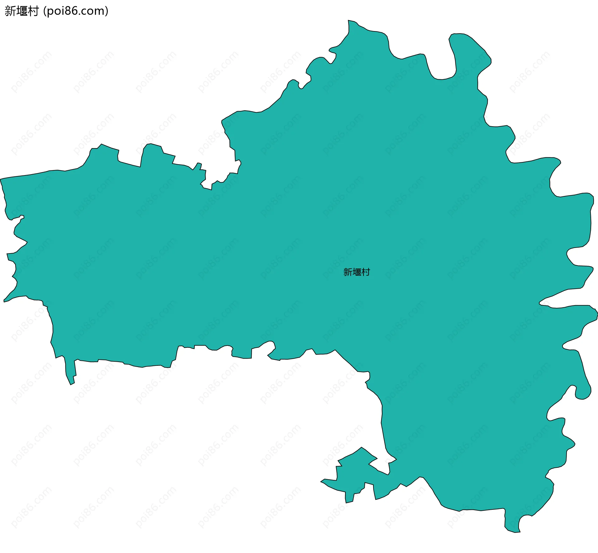 新堰村边界地图