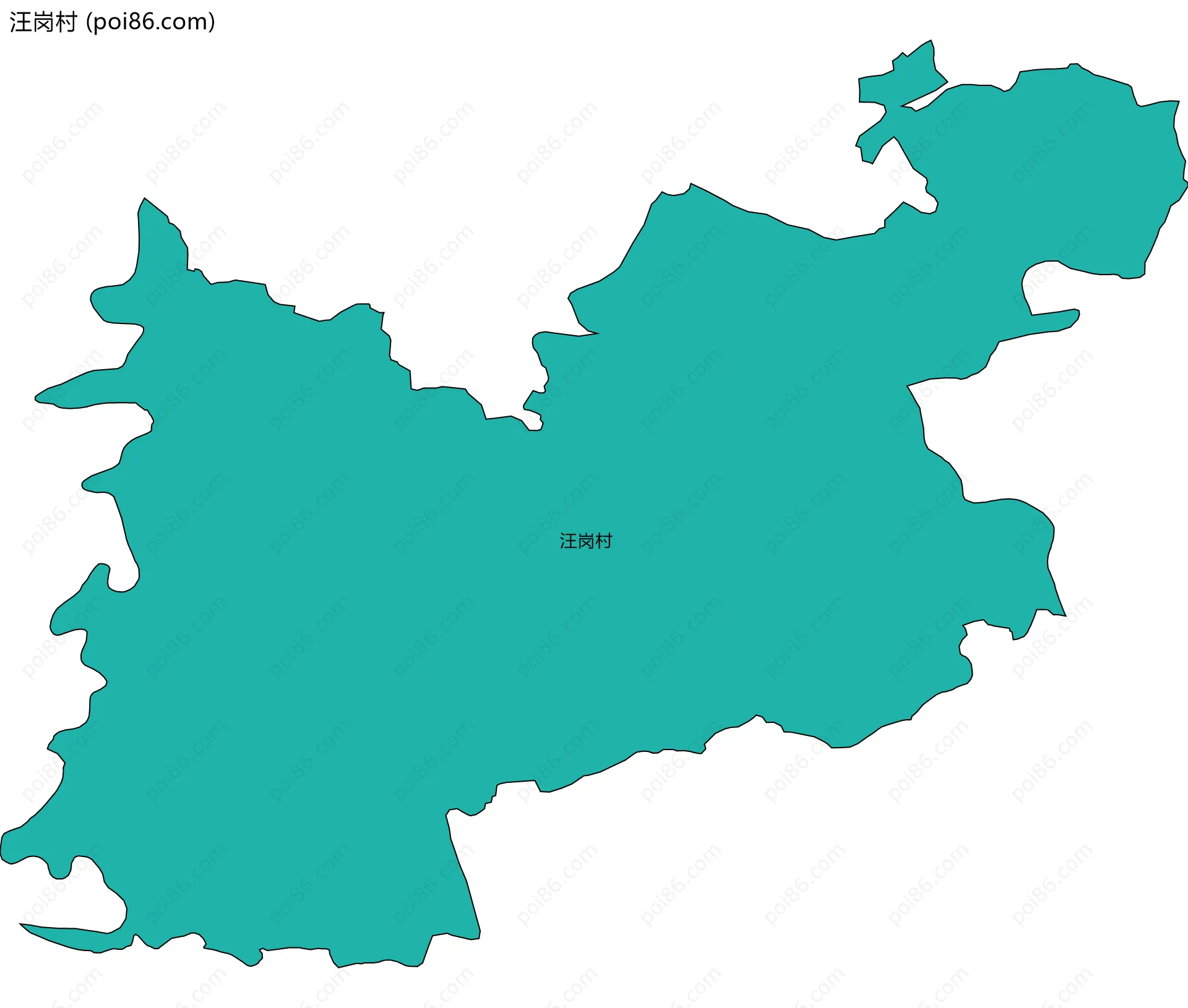 汪岗村边界地图