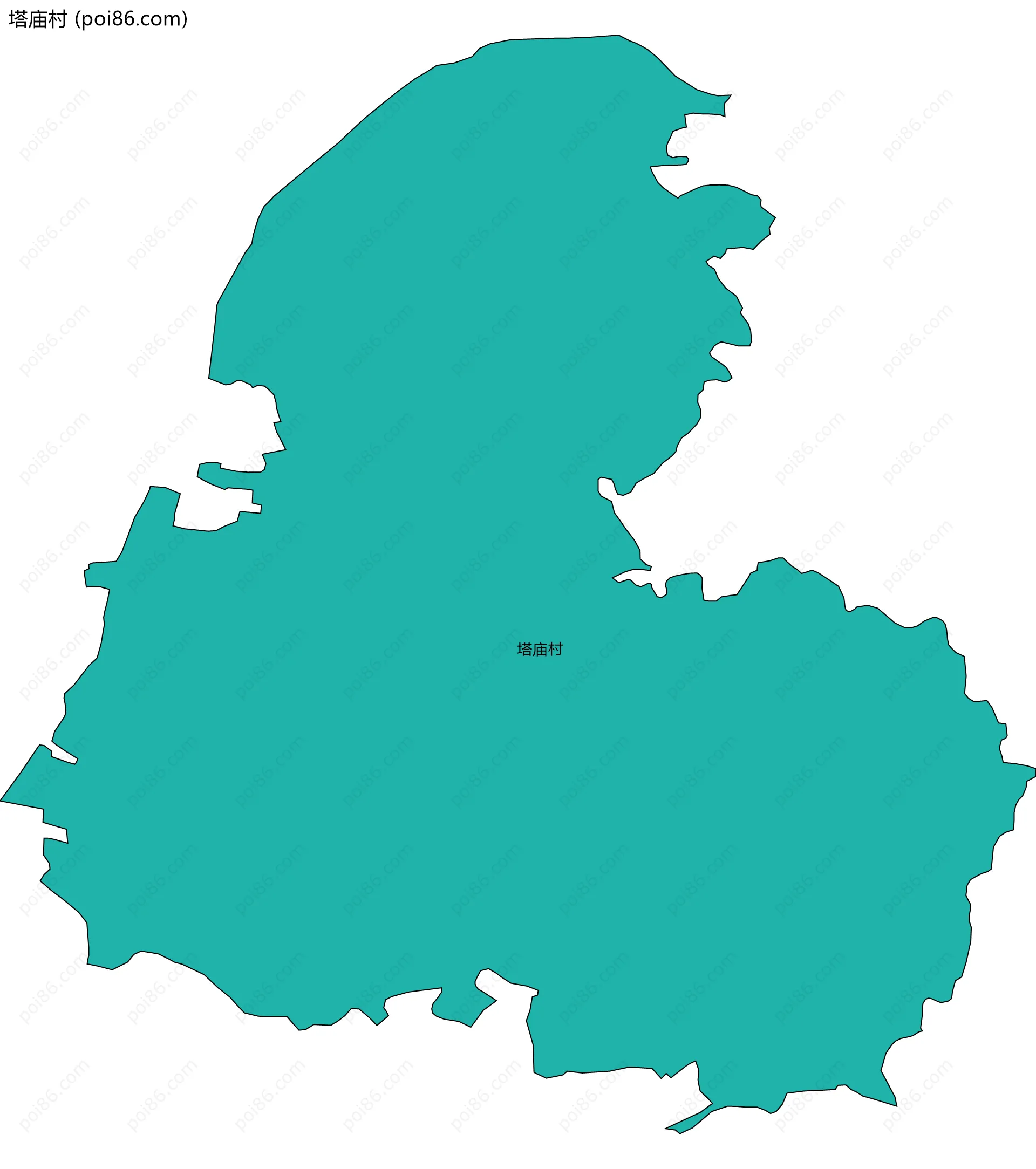 塔庙村边界地图