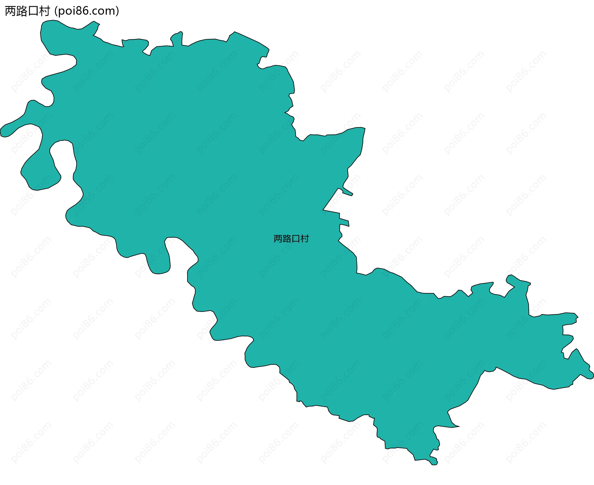 两路口村边界地图