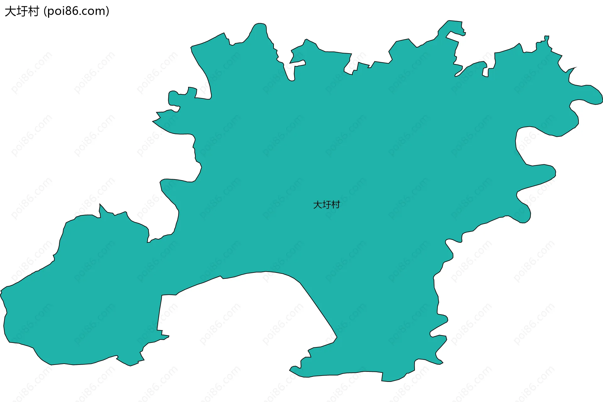 大圩村边界地图