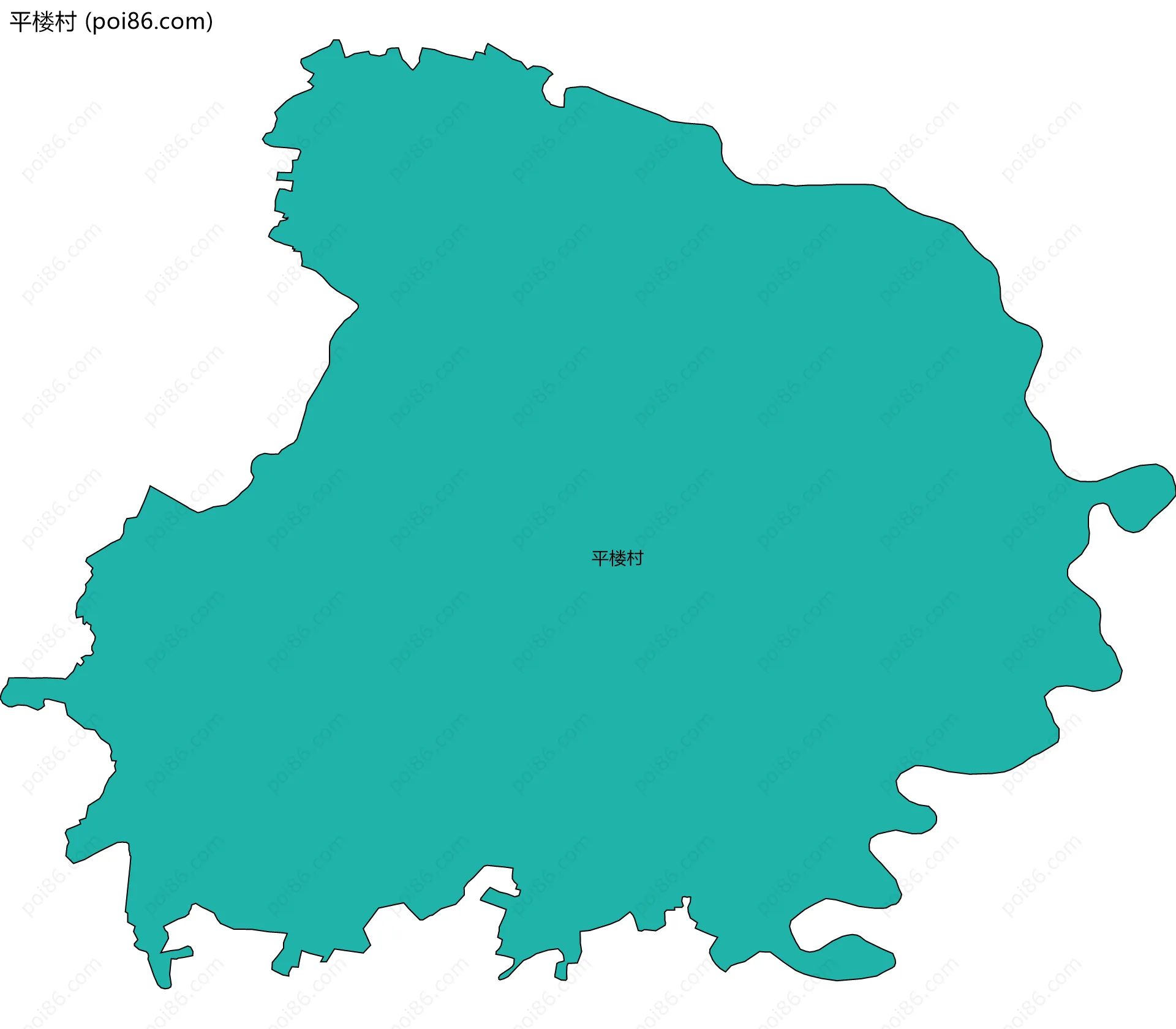 平楼村边界地图