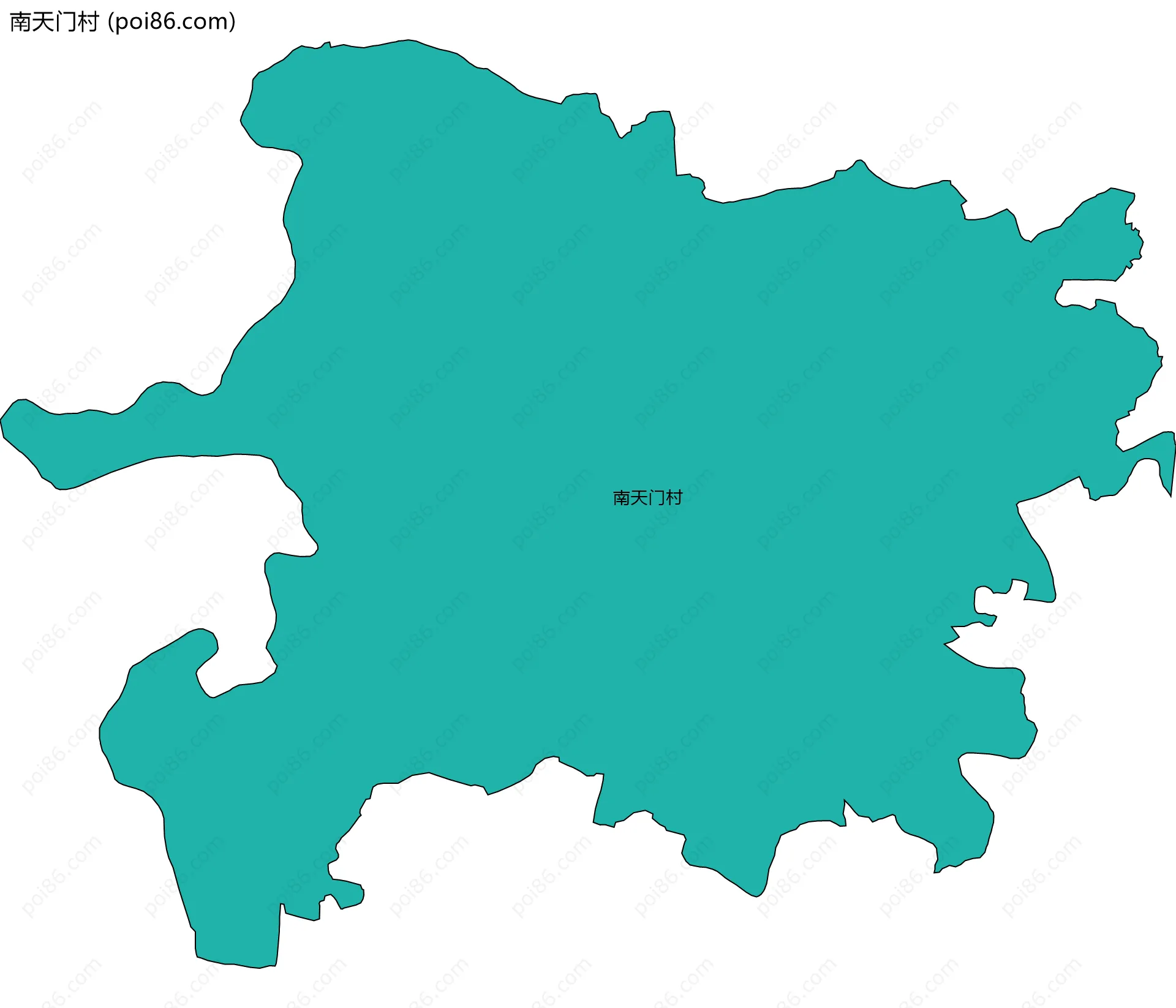 南天门村边界地图