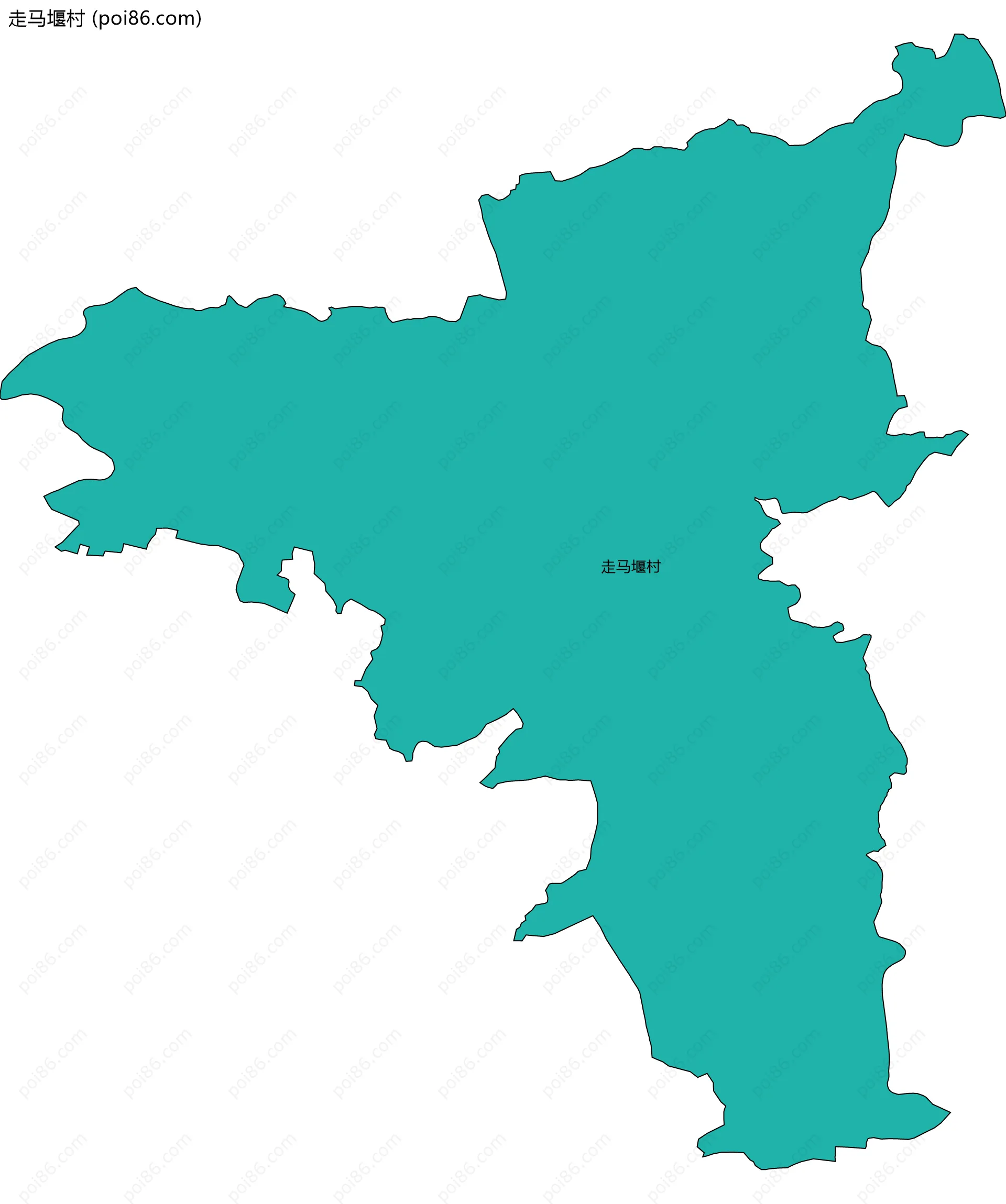 走马堰村边界地图