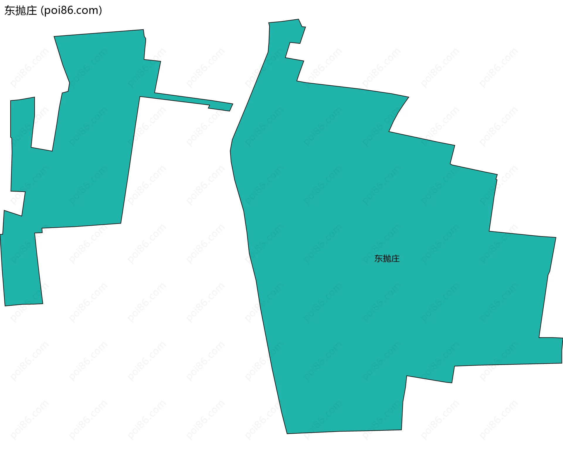 东抛庄边界地图