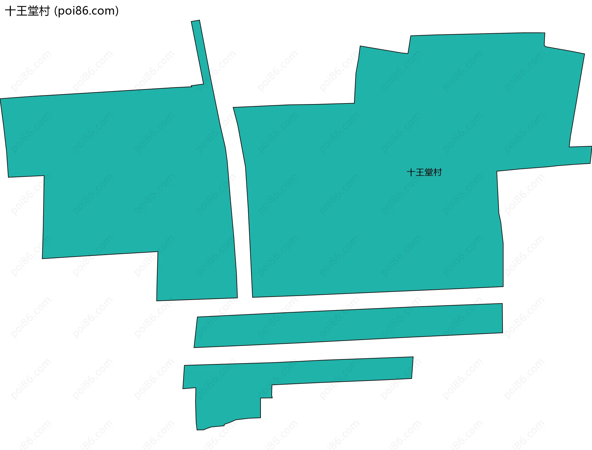 十王堂村边界地图