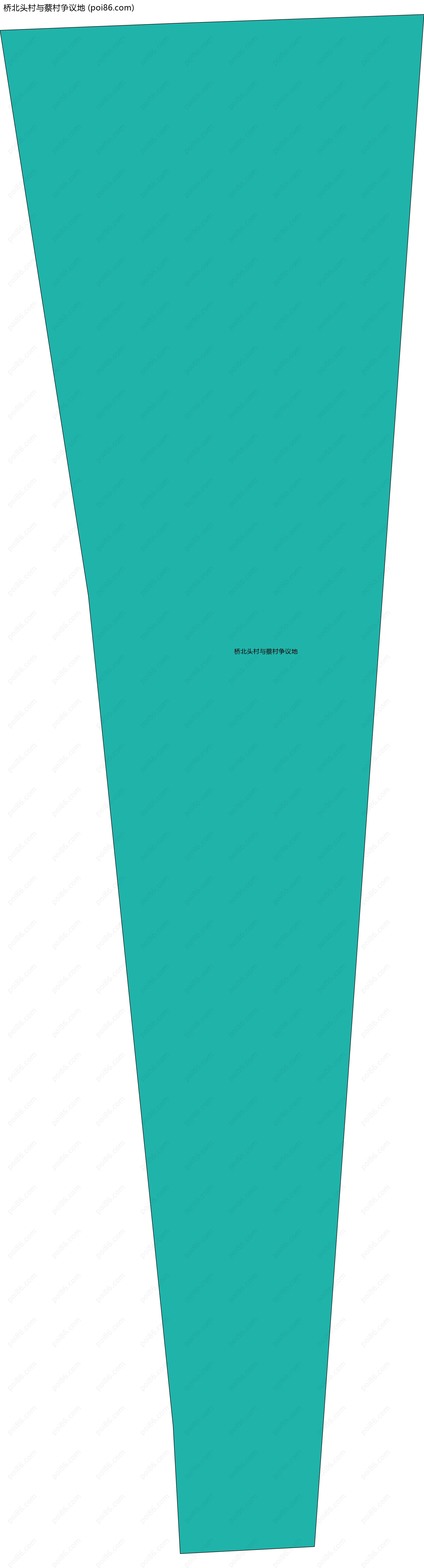 桥北头村与蔡村争议地边界地图