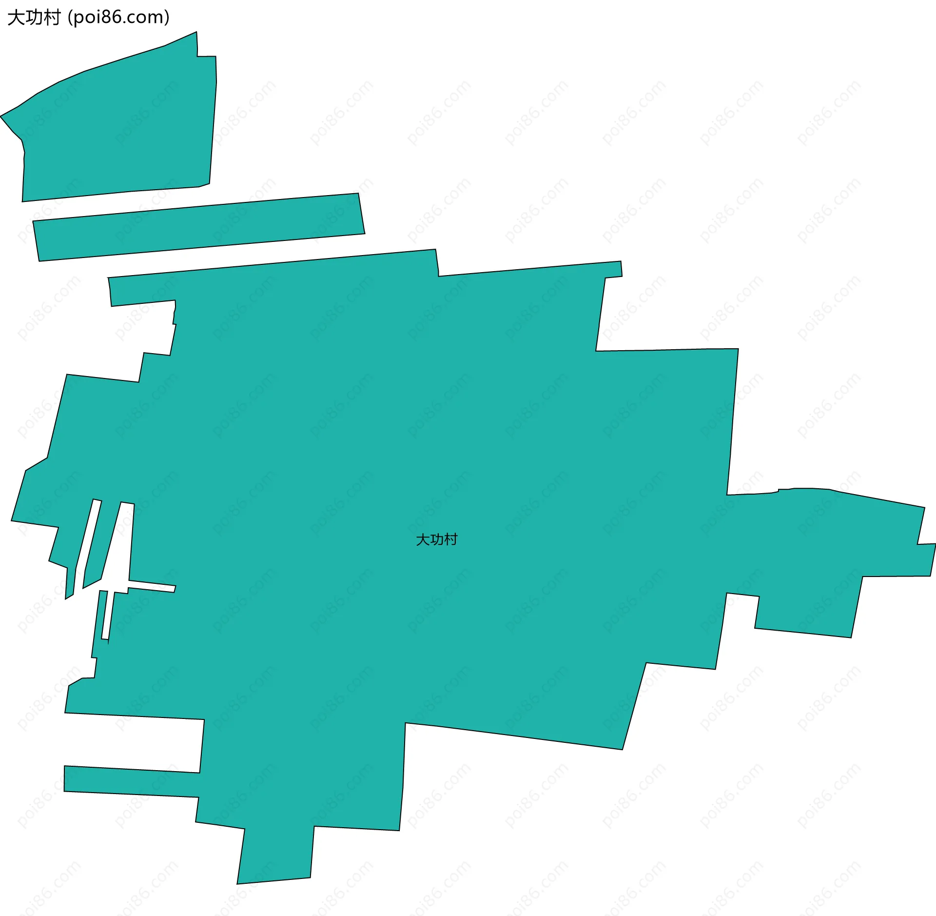 大功村边界地图