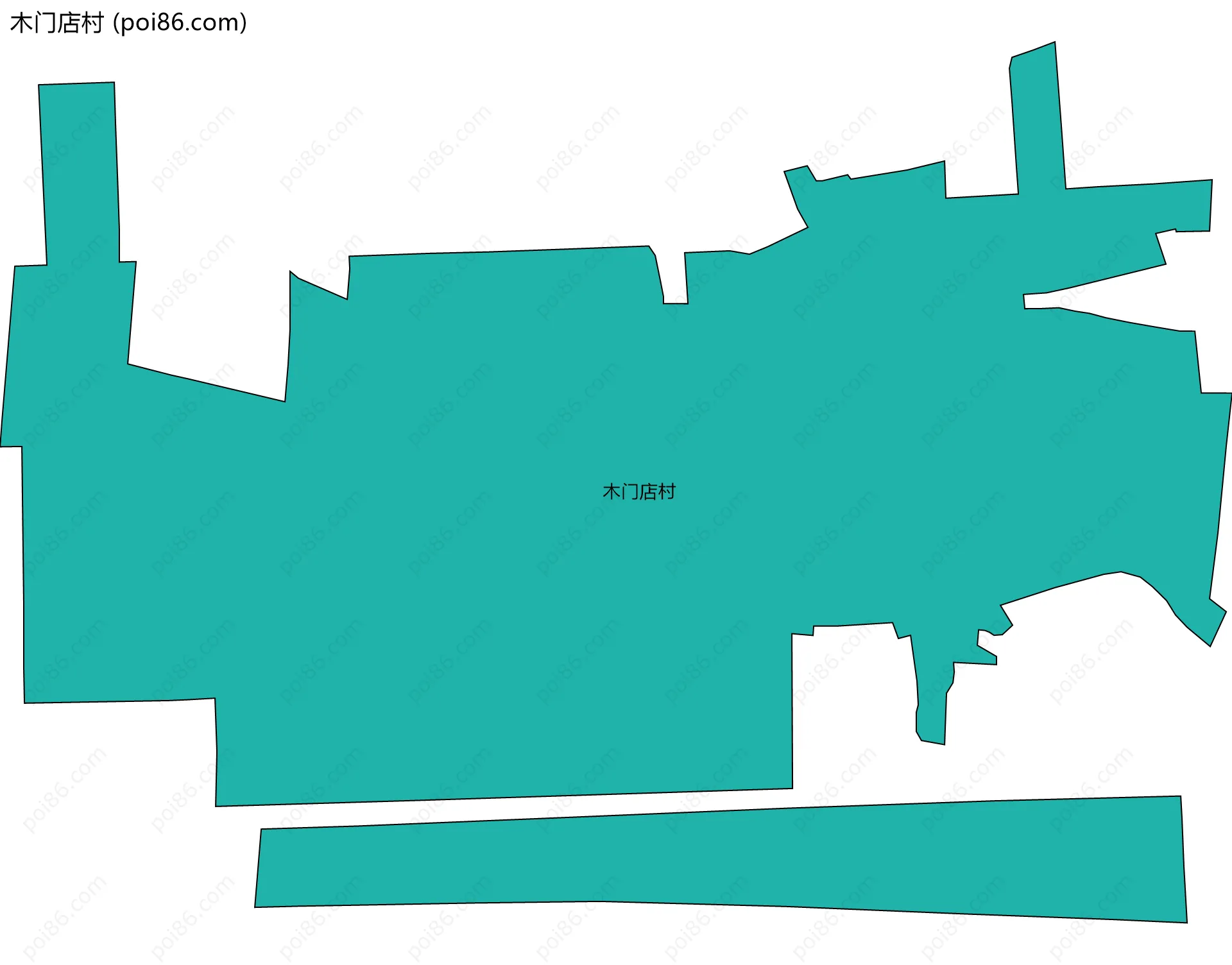 木门店村边界地图