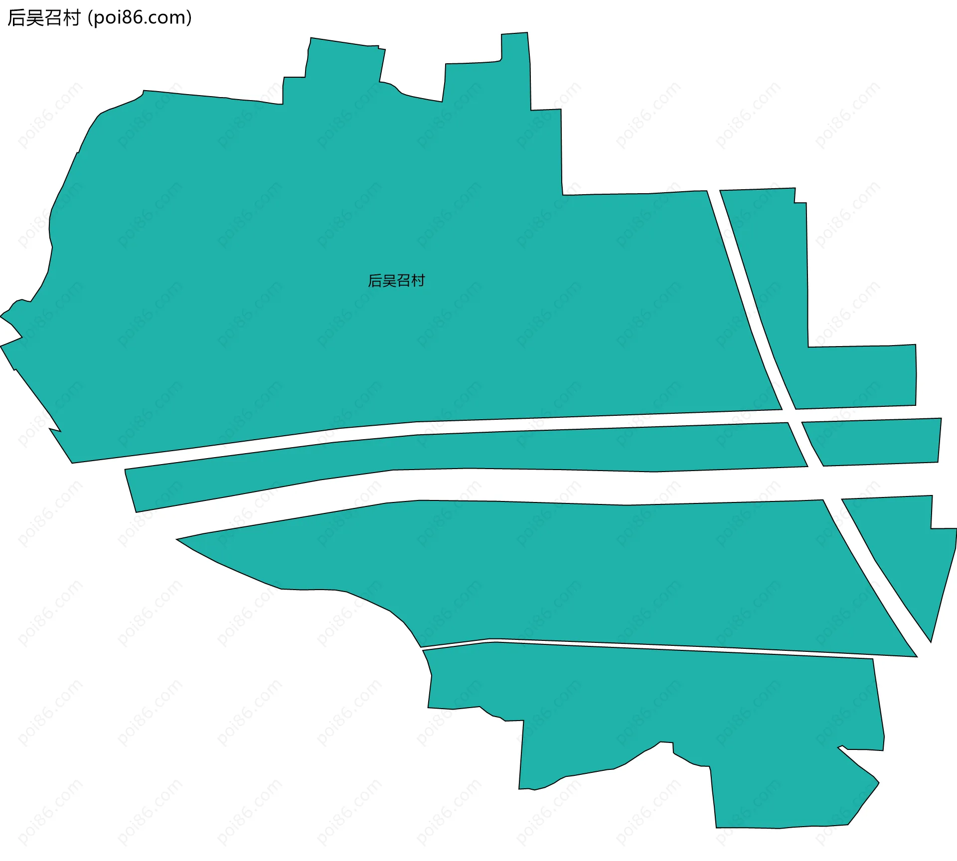 后吴召村边界地图
