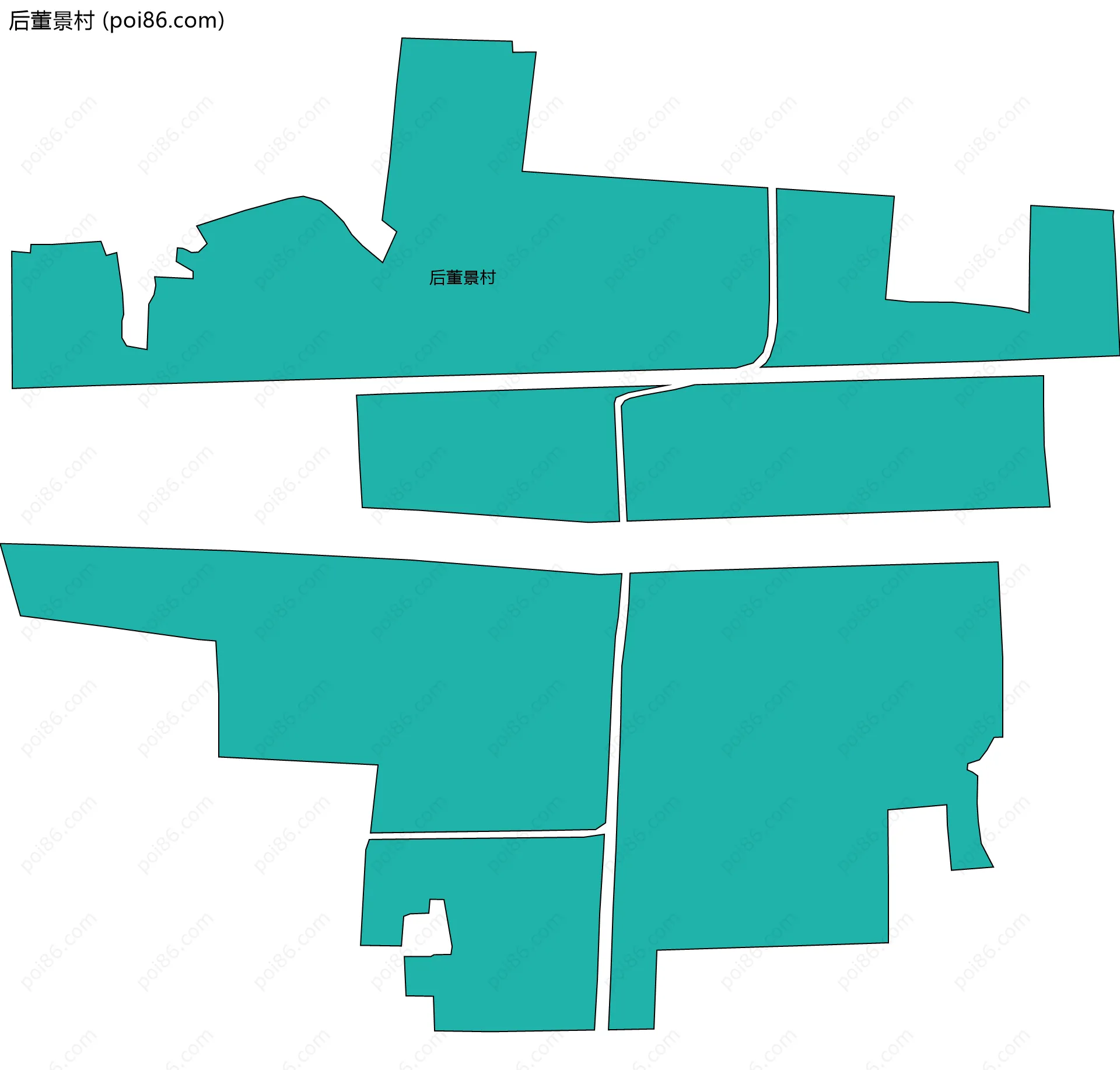 后董景村边界地图