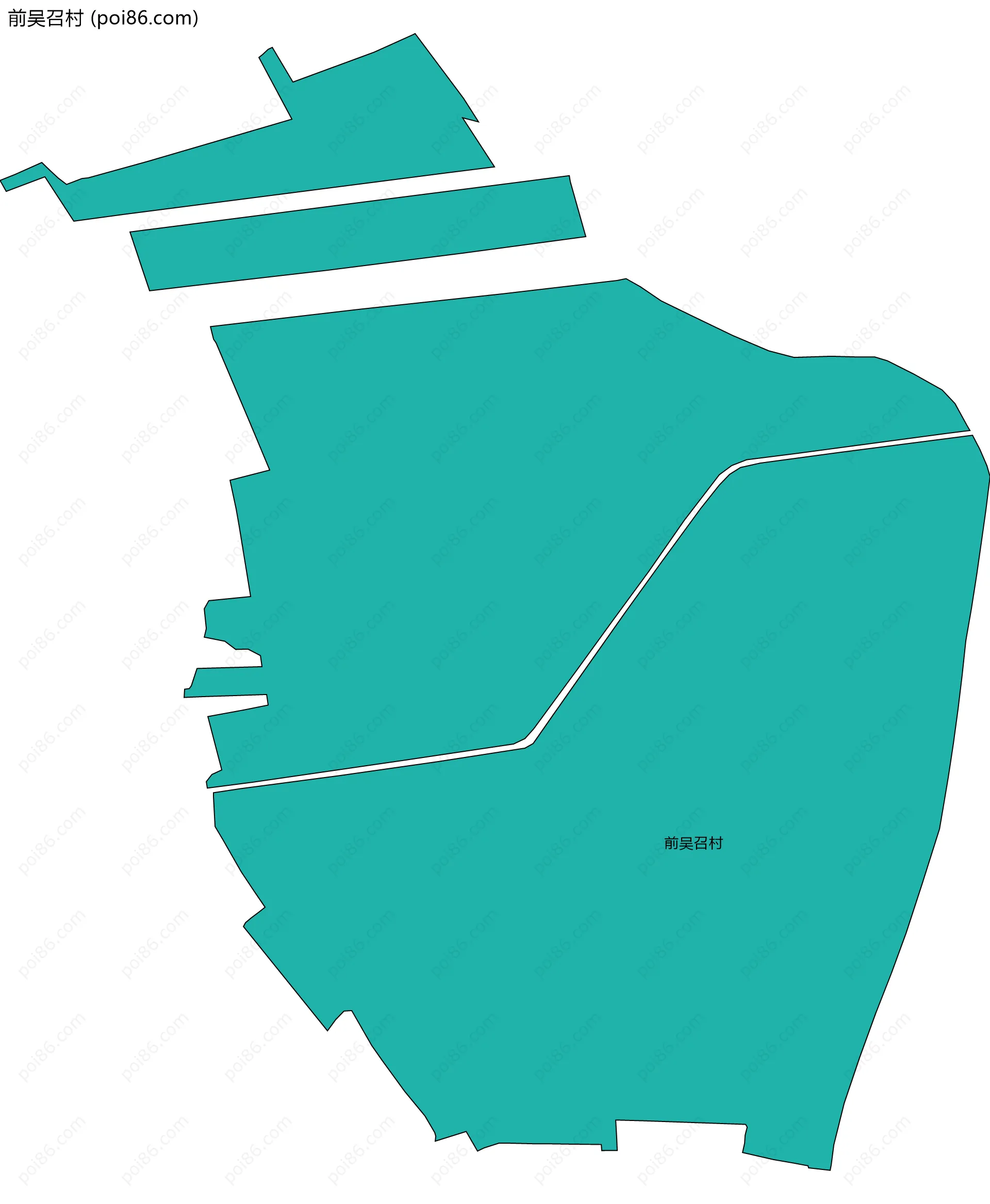 前吴召村边界地图