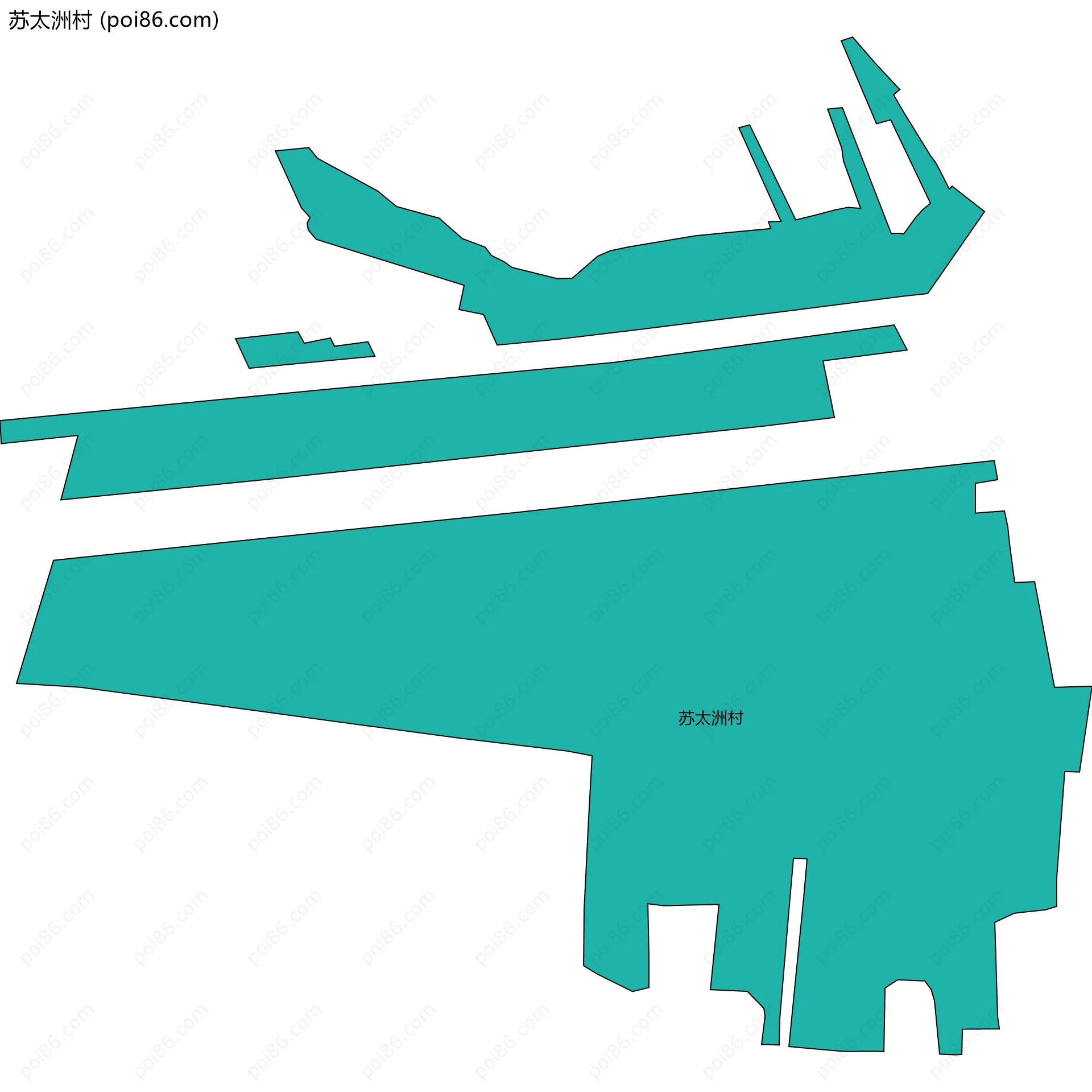 苏太洲村边界地图