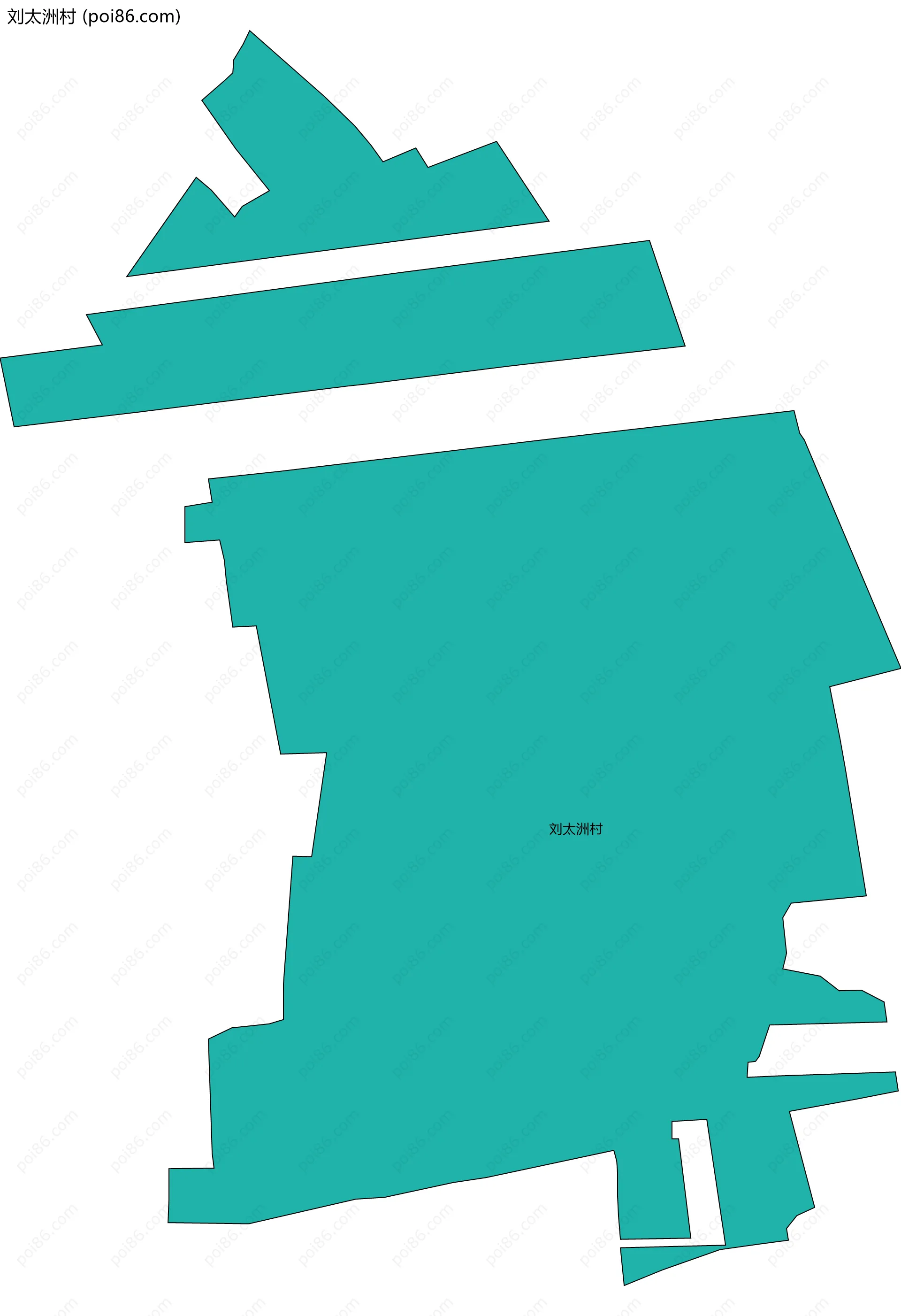 刘太洲村边界地图