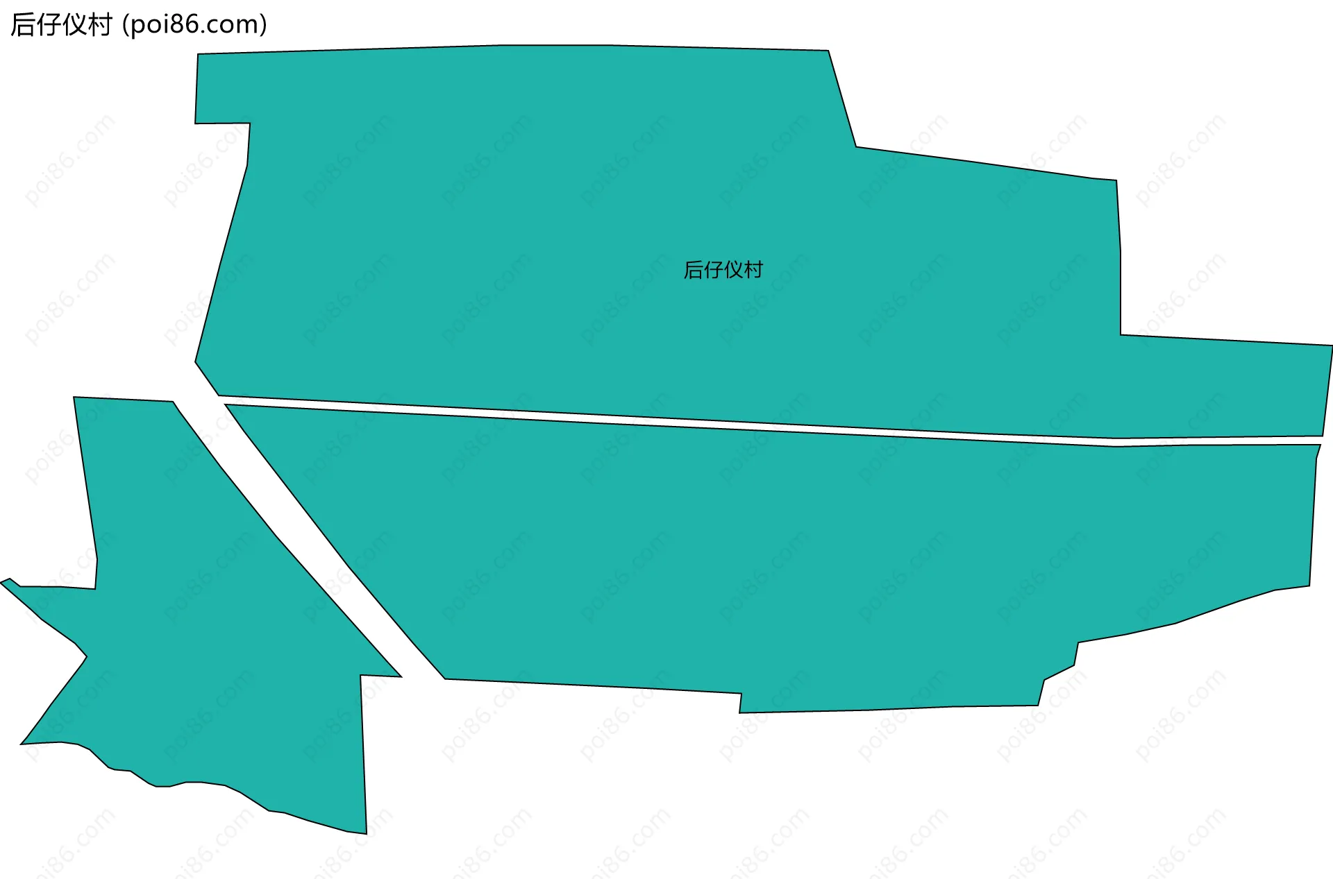 后仔仪村边界地图