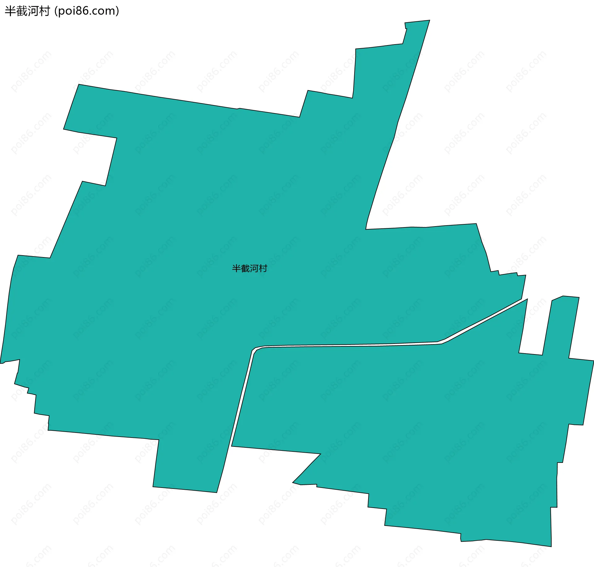 半截河村边界地图