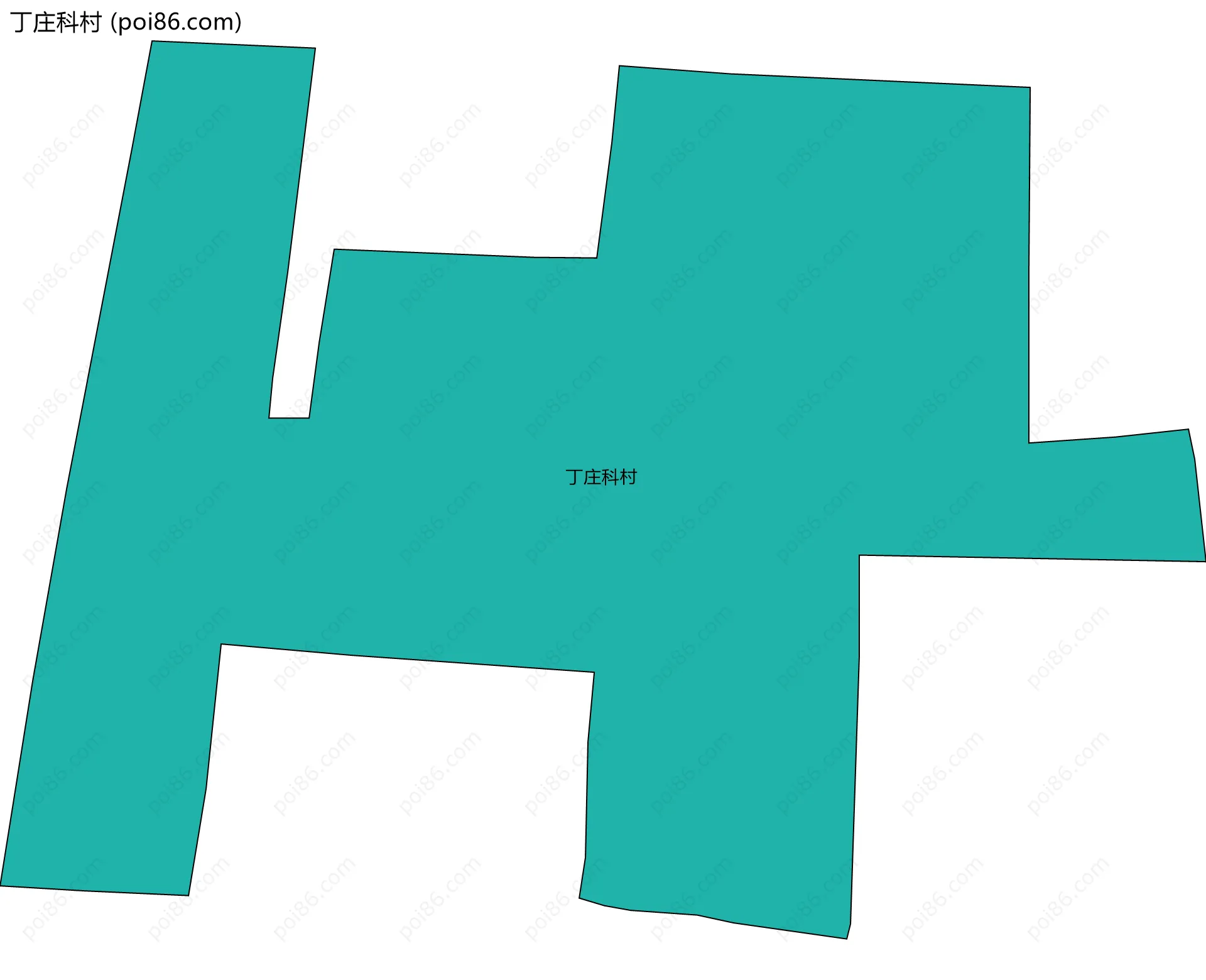 丁庄科村边界地图
