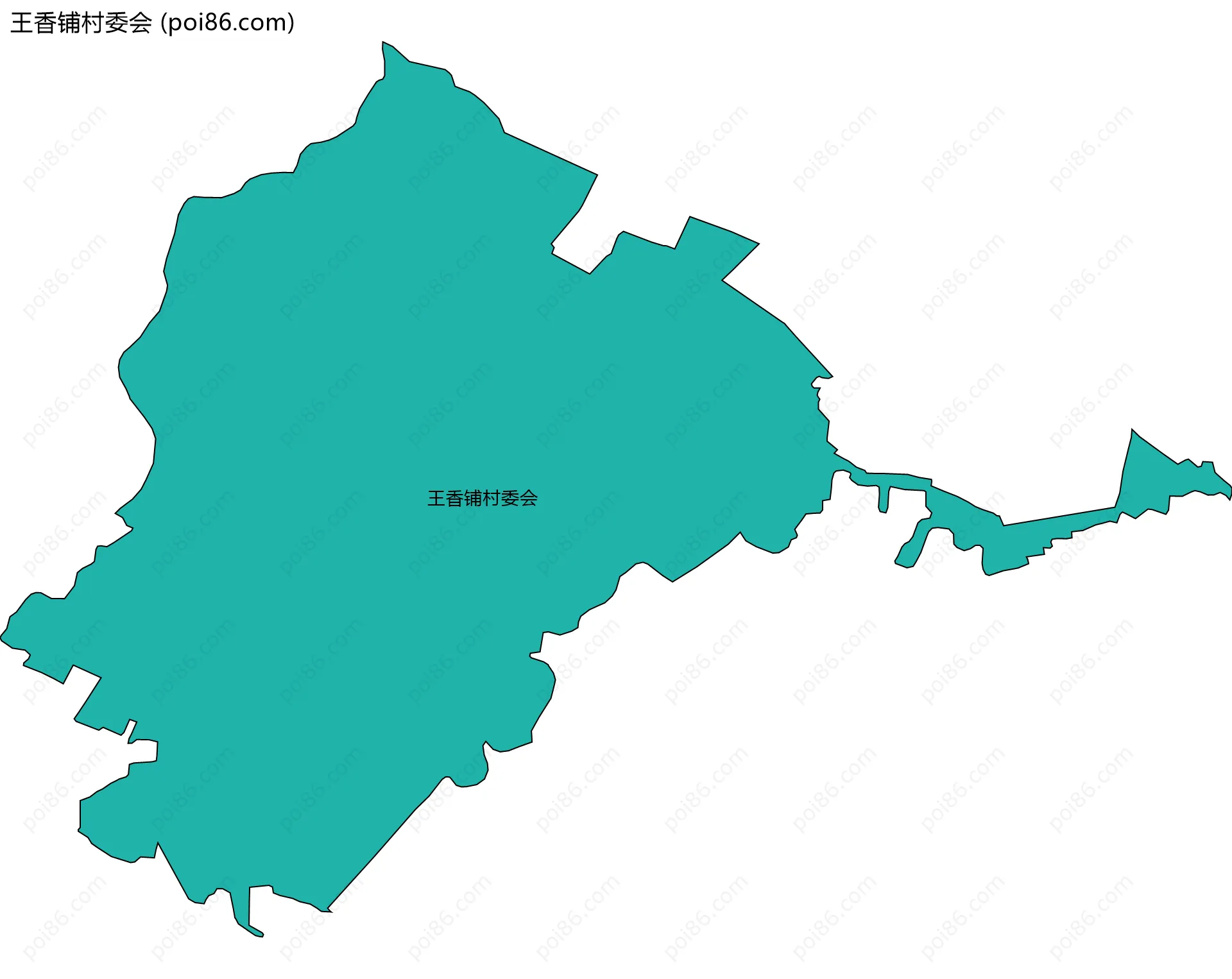 王香铺村委会边界地图