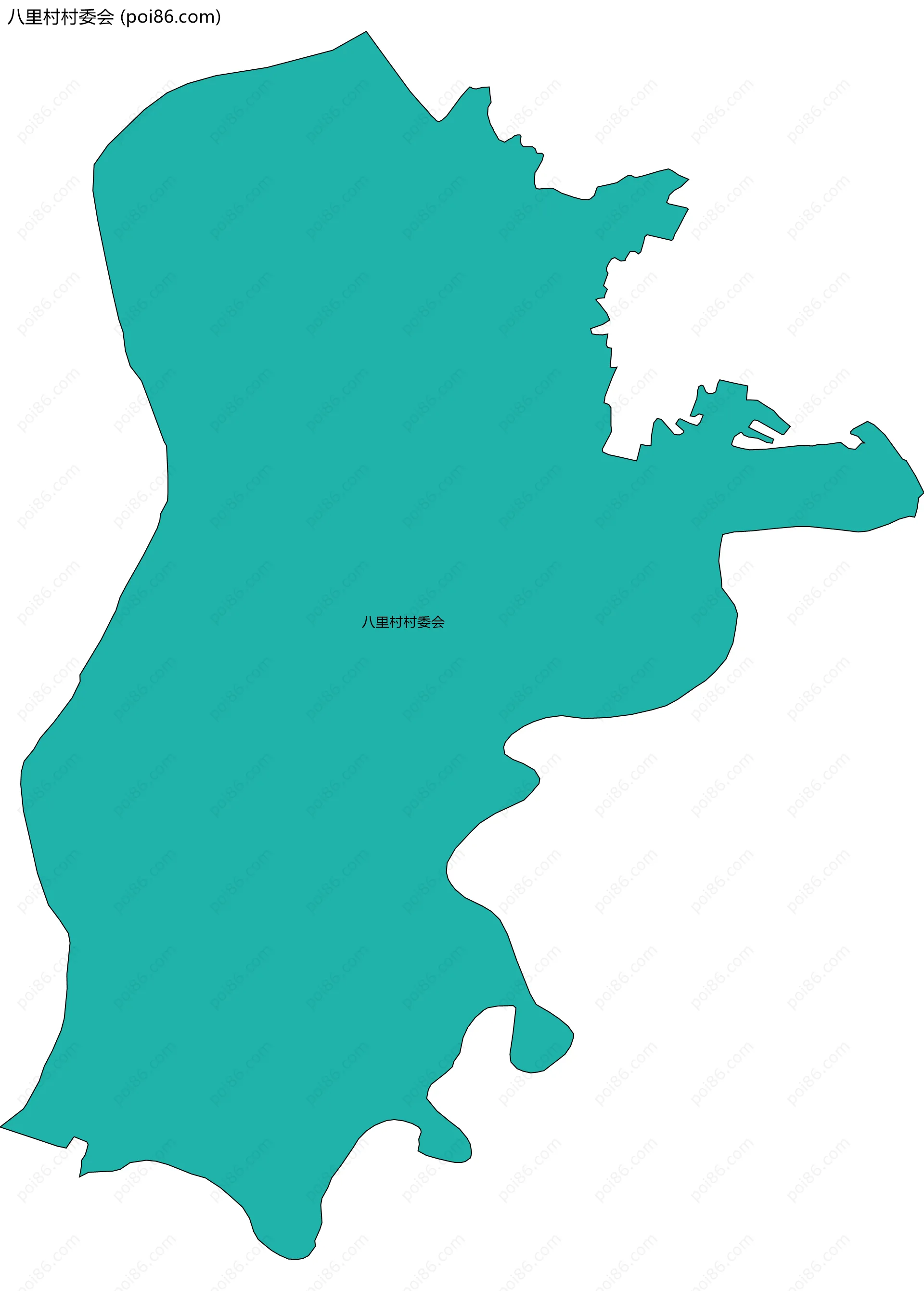 八里村村委会边界地图