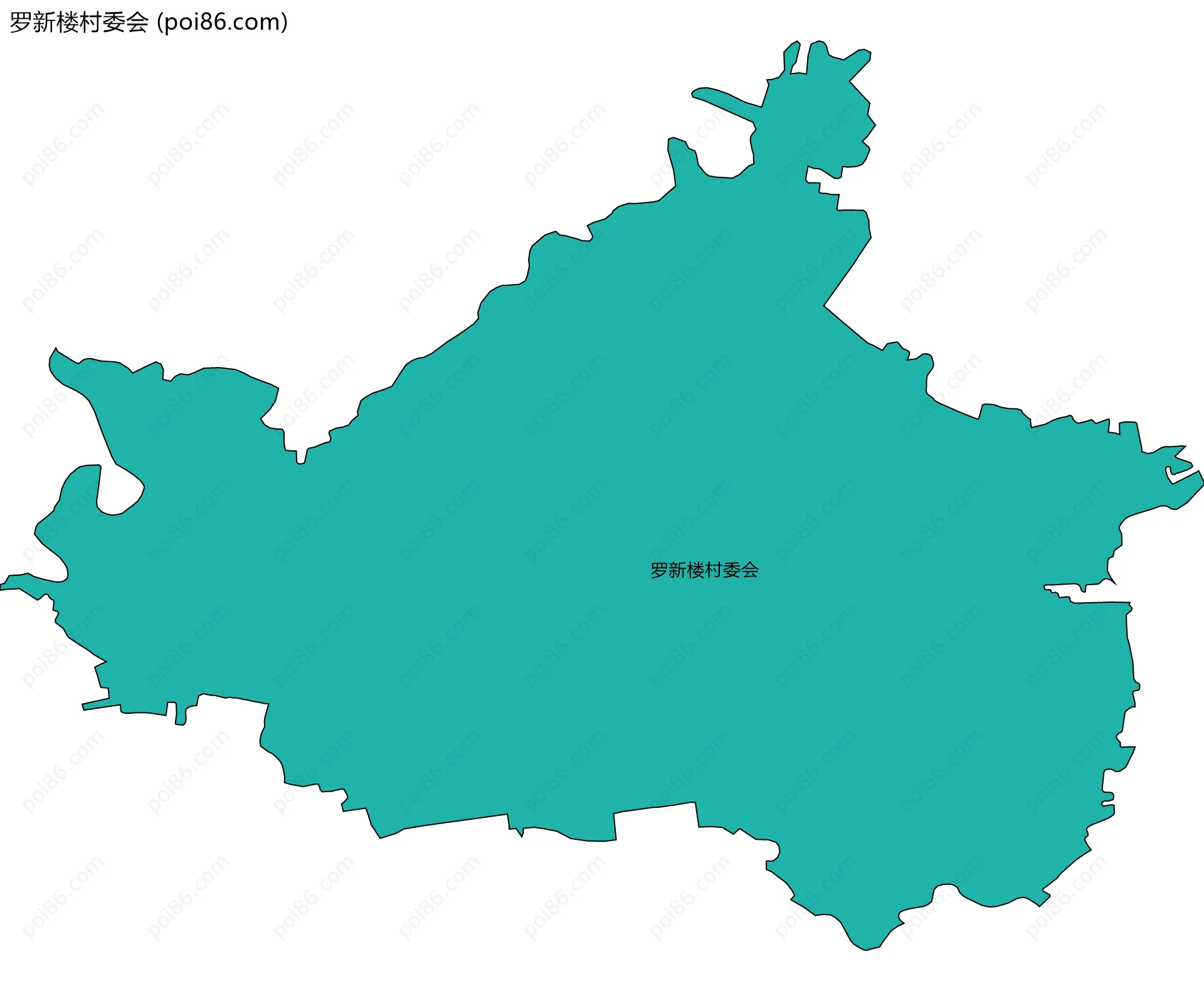 罗新楼村委会边界地图