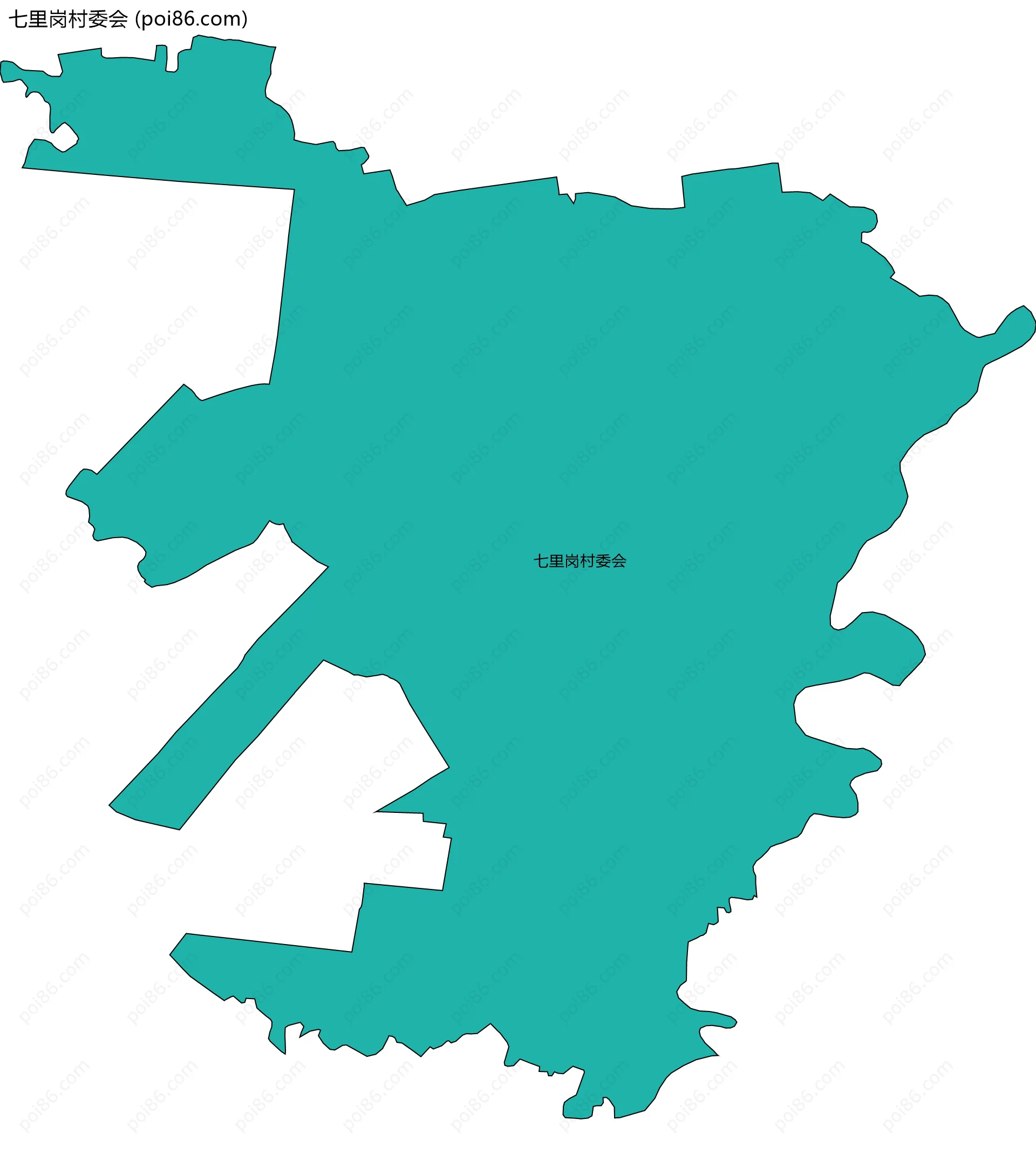 七里岗村委会边界地图