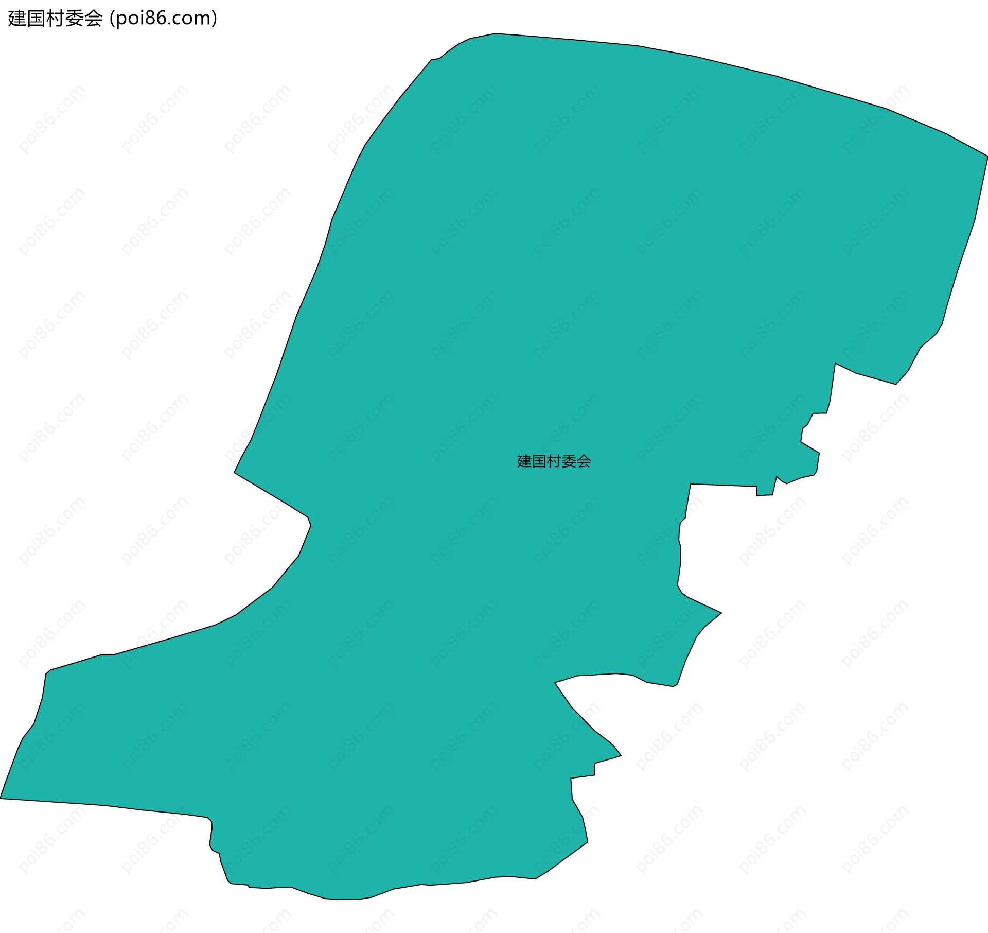 建国村委会边界地图