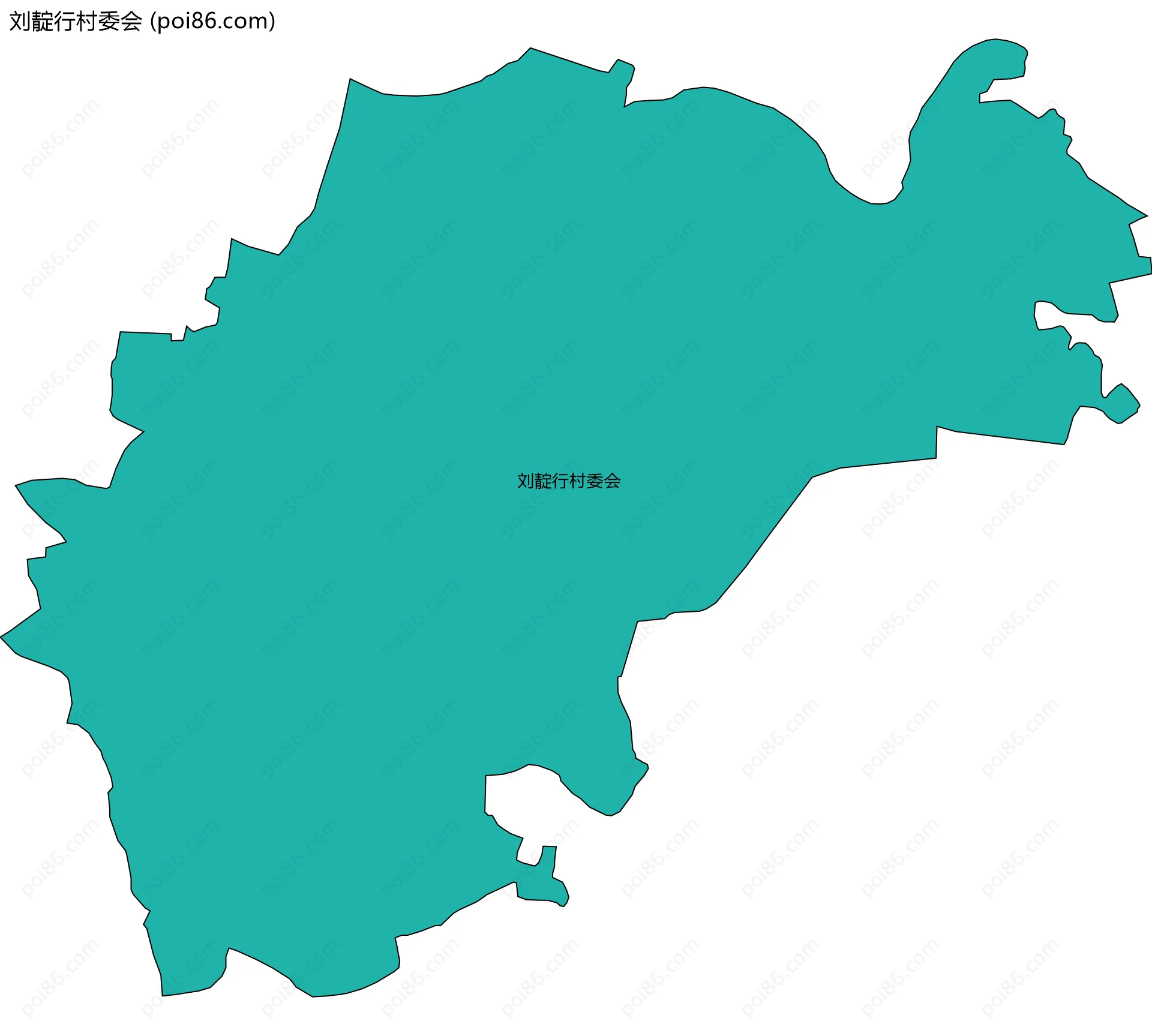 刘靛行村委会边界地图