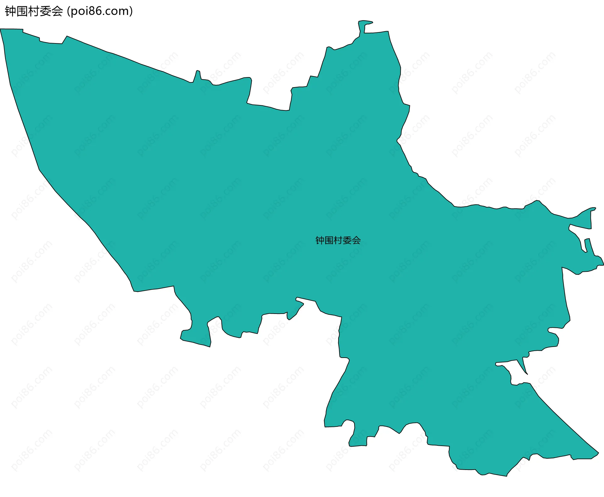 钟围村委会边界地图