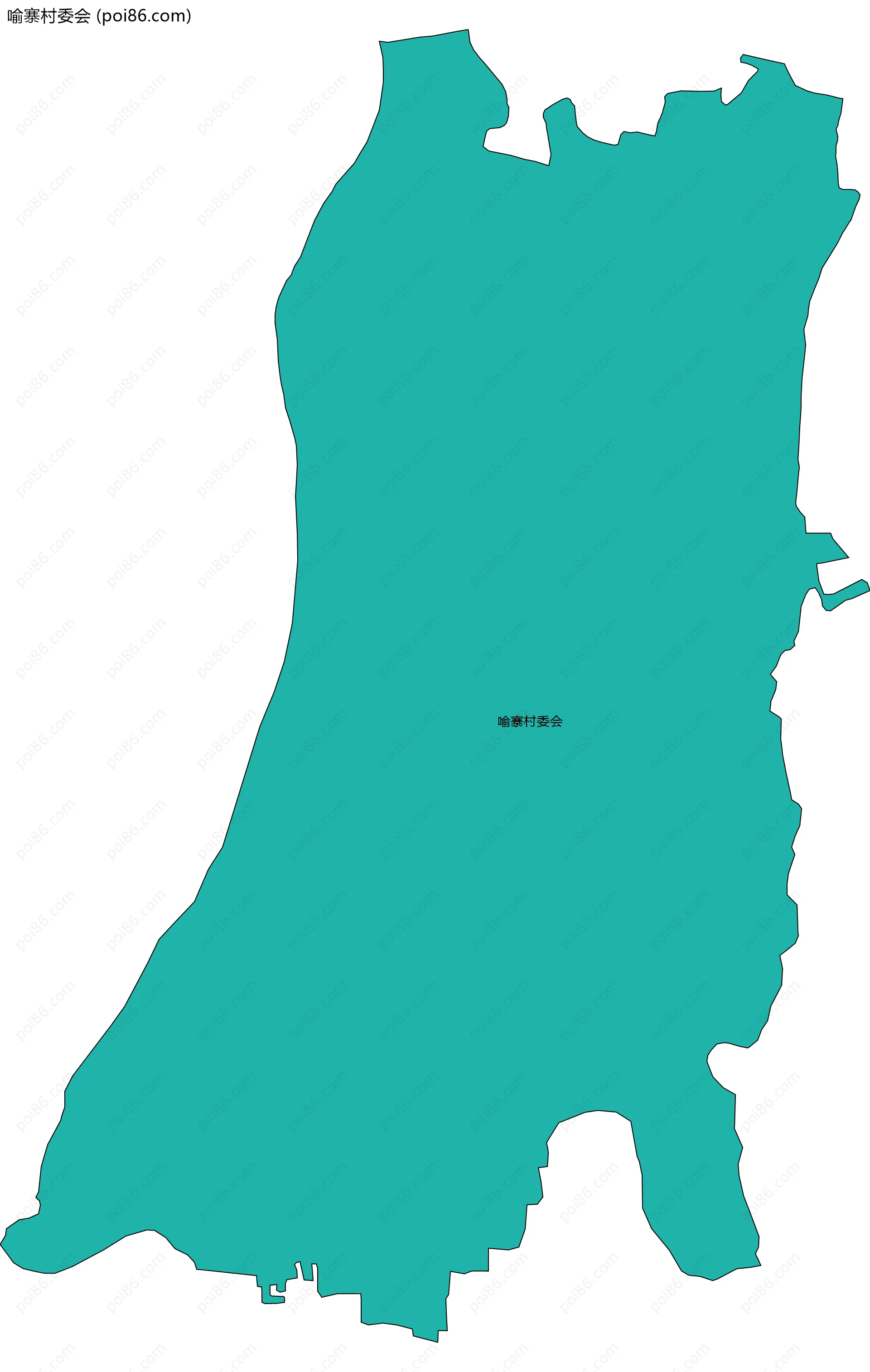 喻寨村委会边界地图