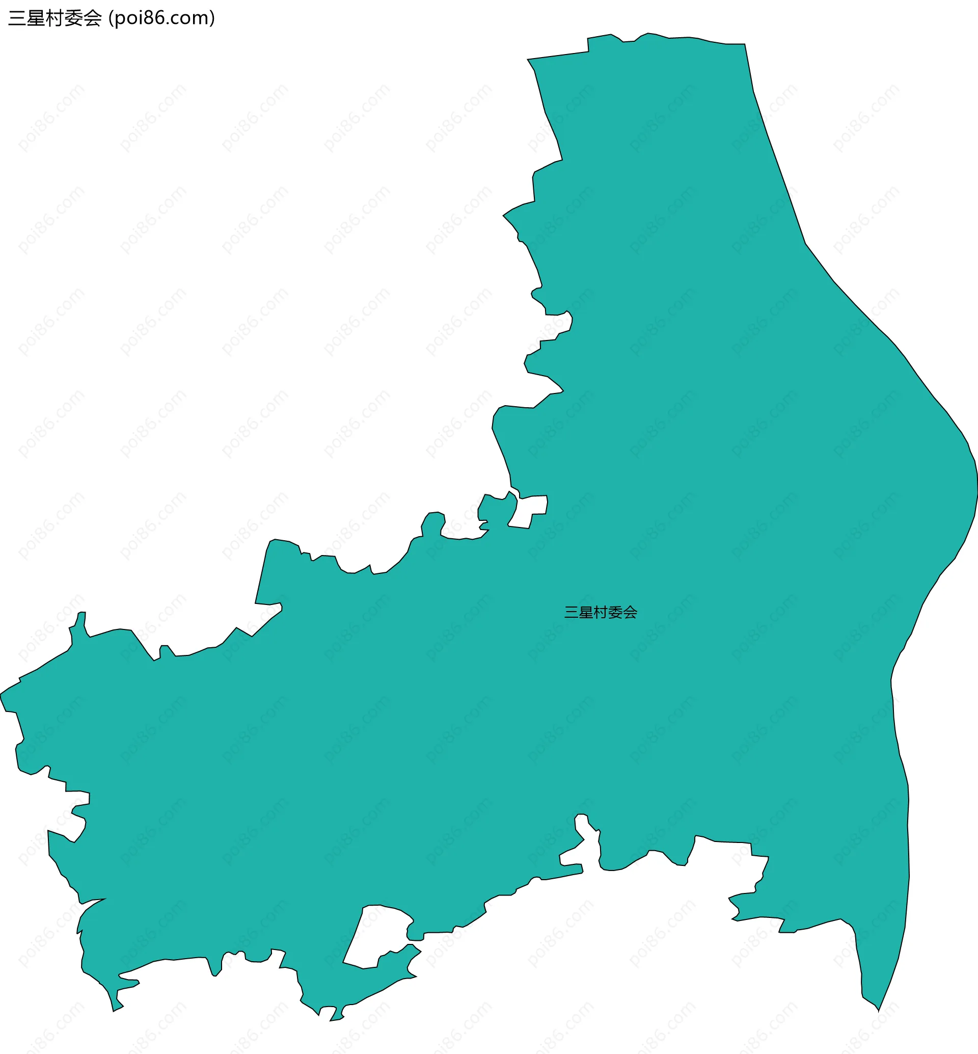 三星村委会边界地图