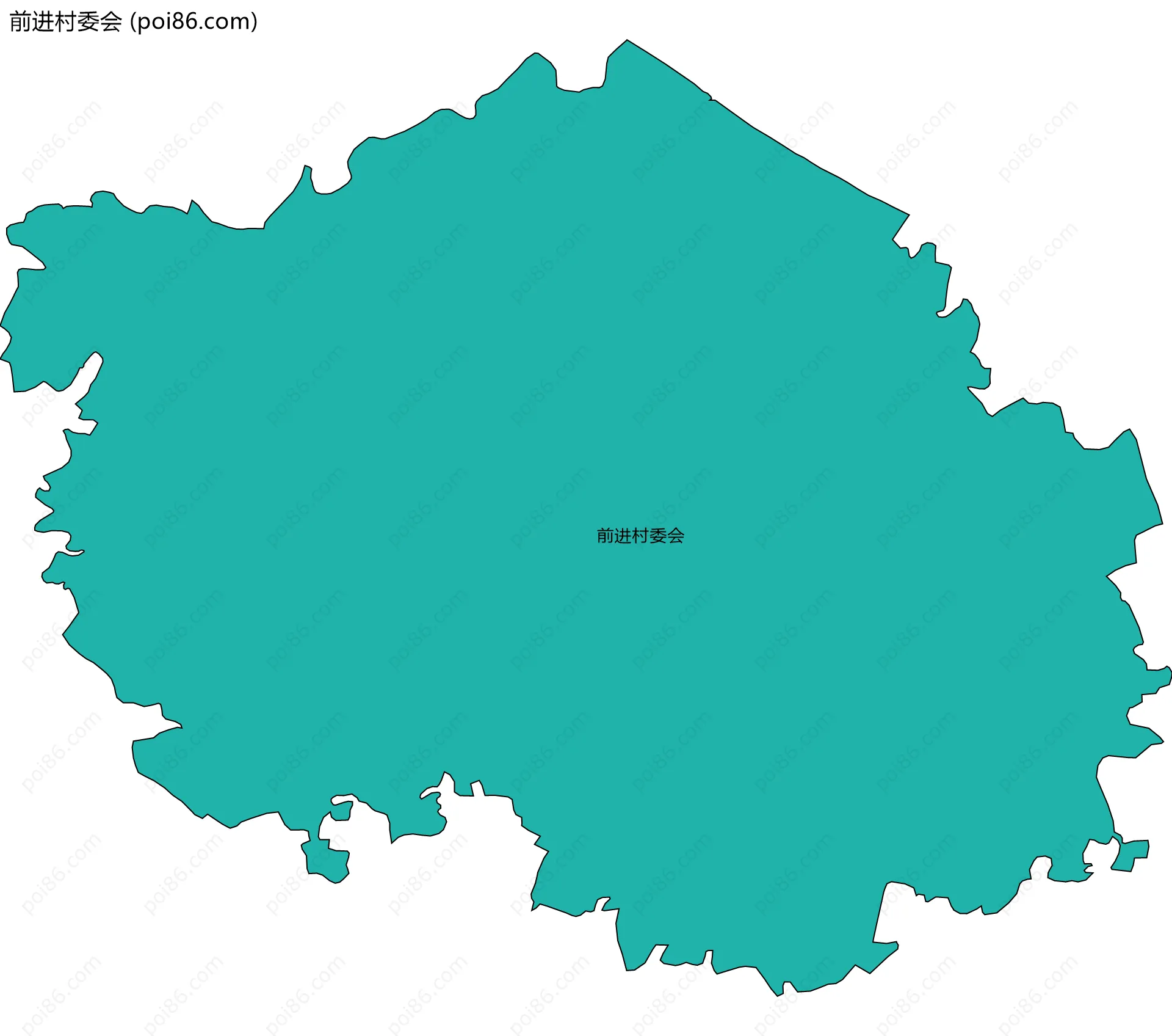 前进村委会边界地图