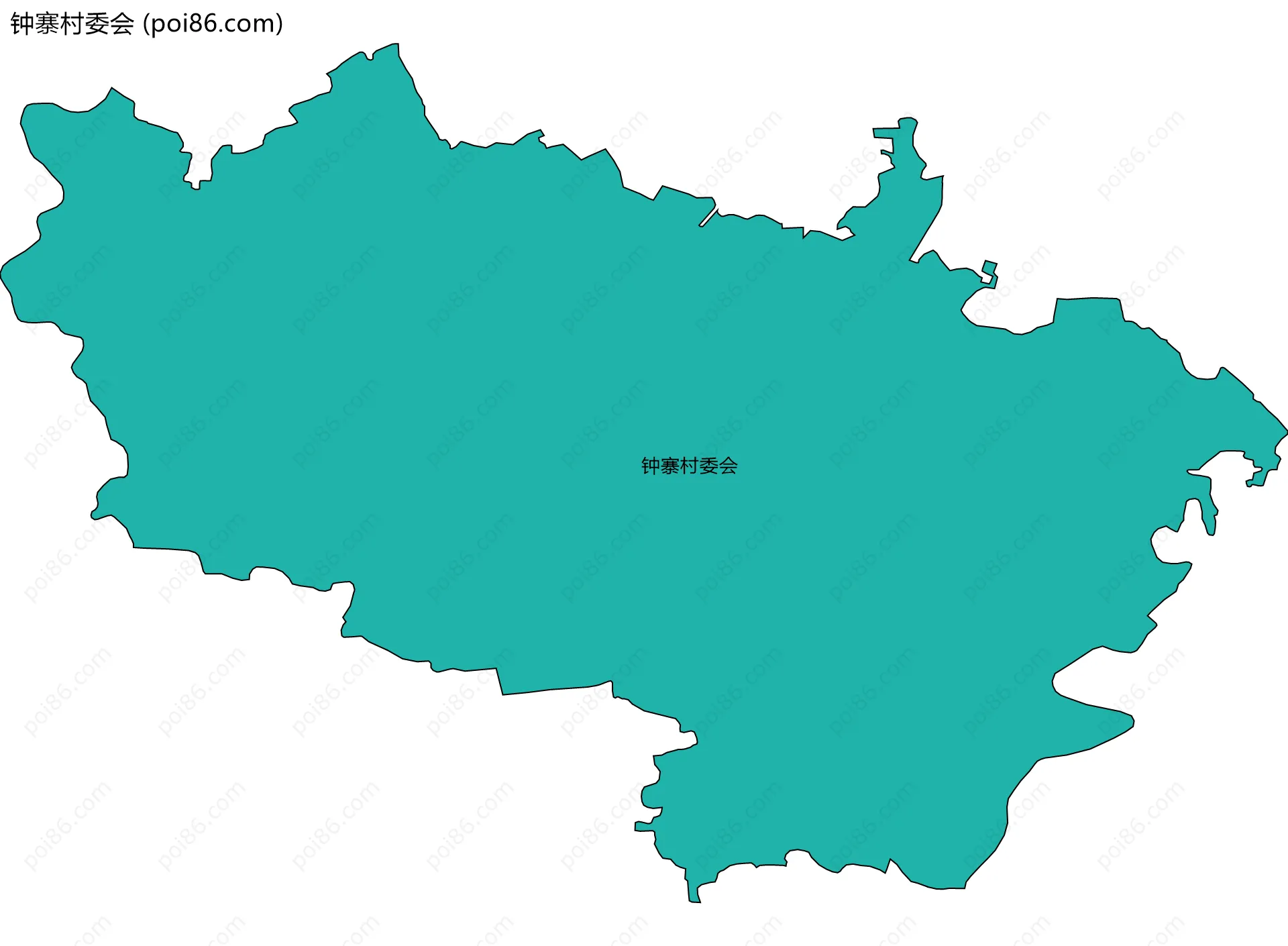 钟寨村委会边界地图