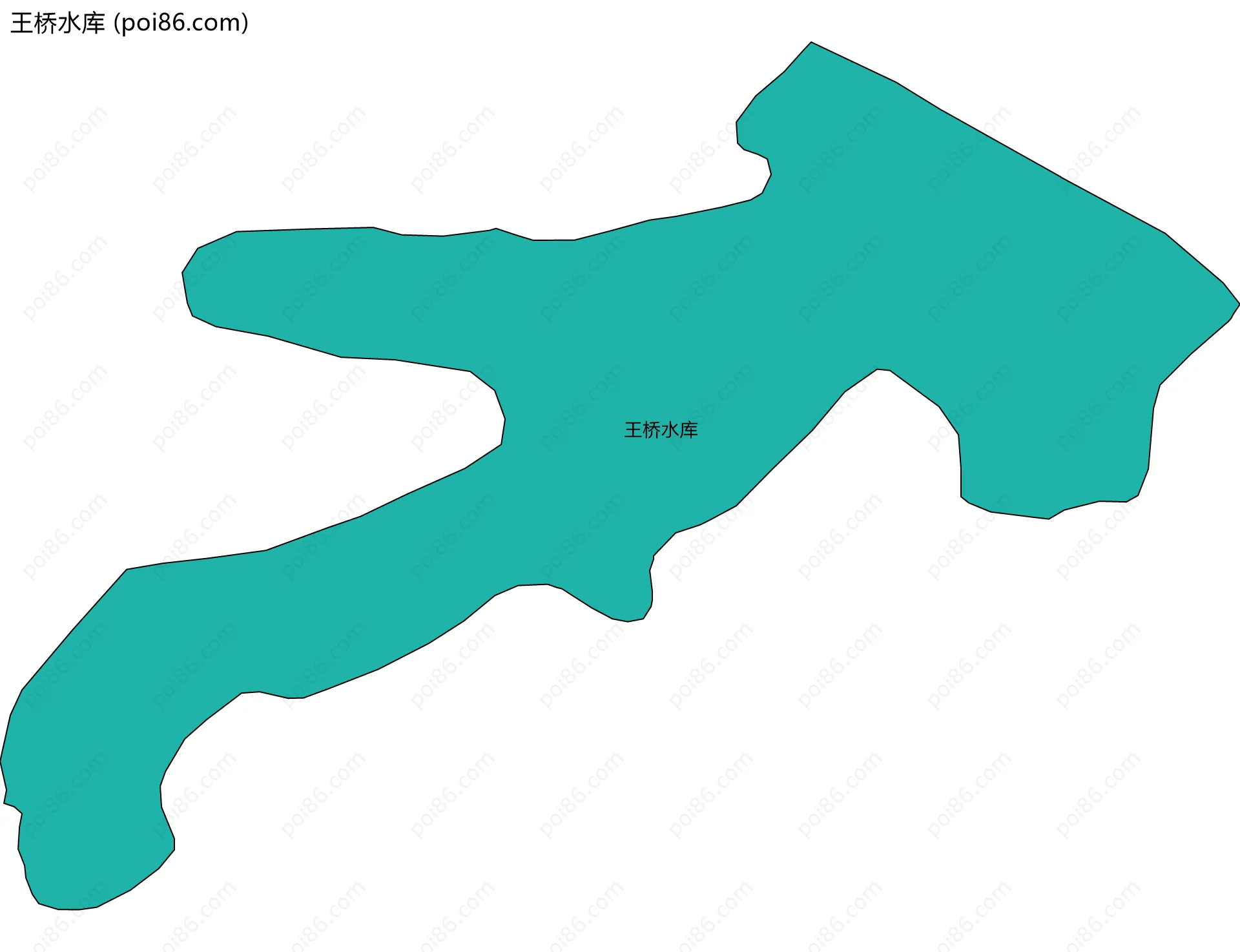 王桥水库边界地图