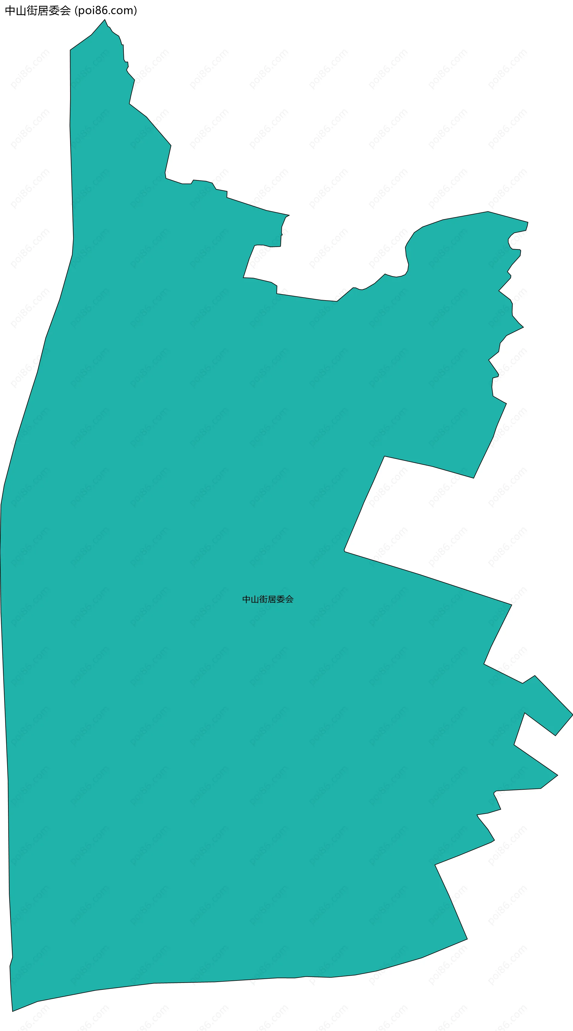 中山街居委会边界地图