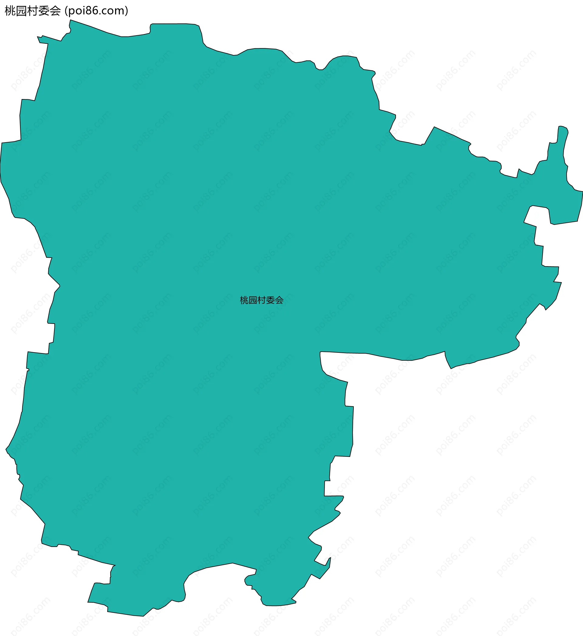 桃园村委会边界地图