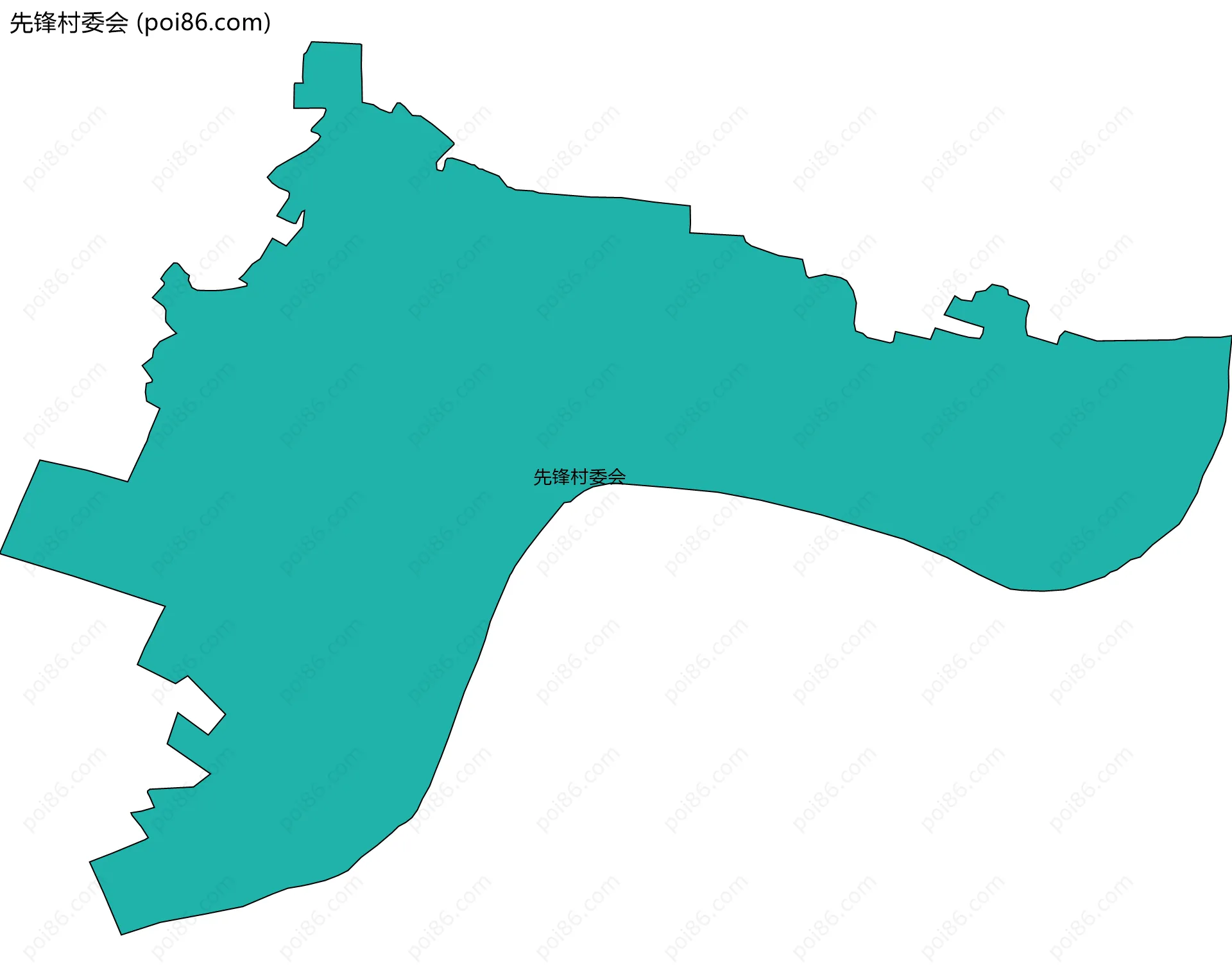 先锋村委会边界地图