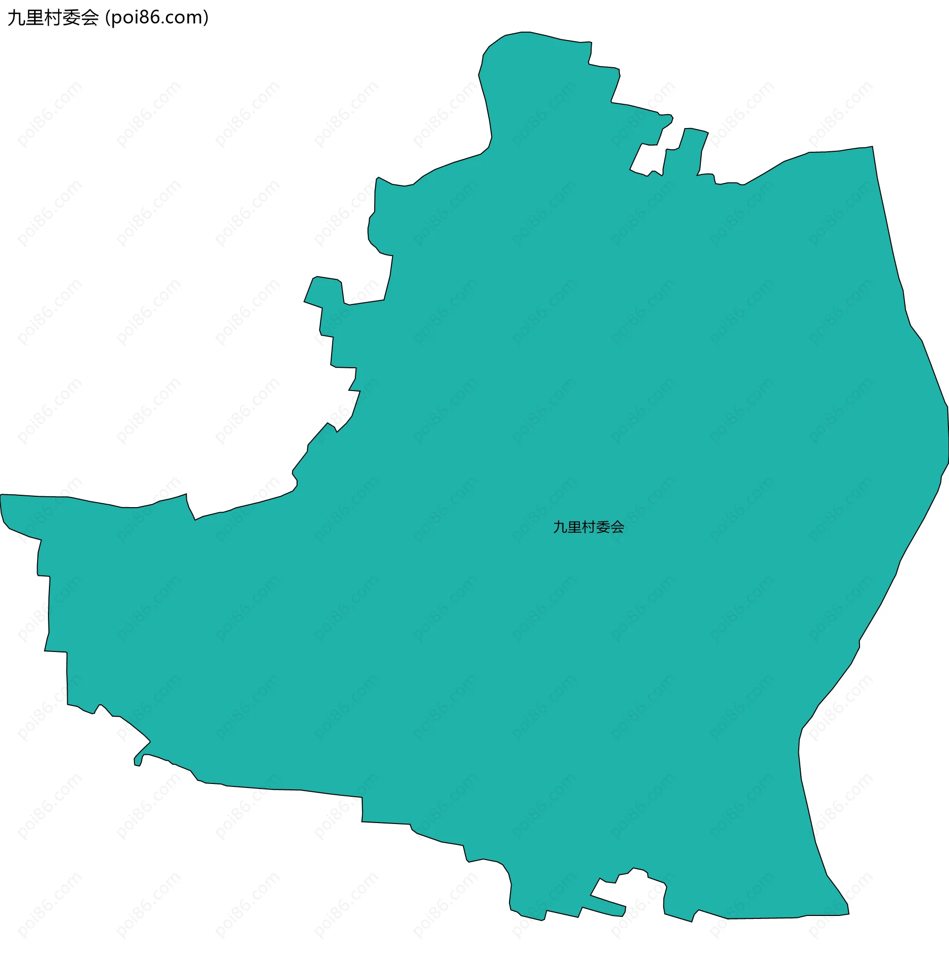 九里村委会边界地图