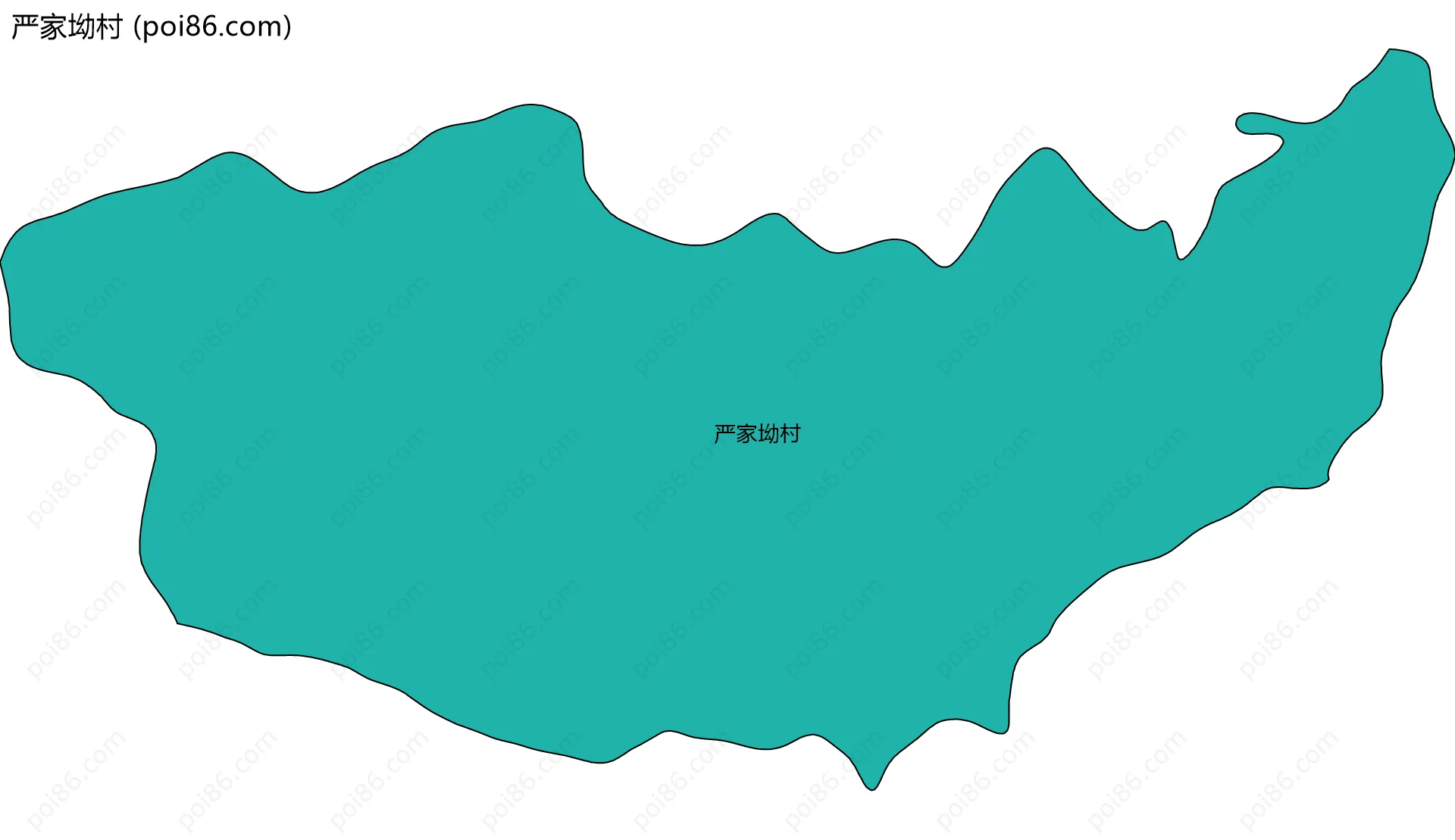 严家坳村边界地图