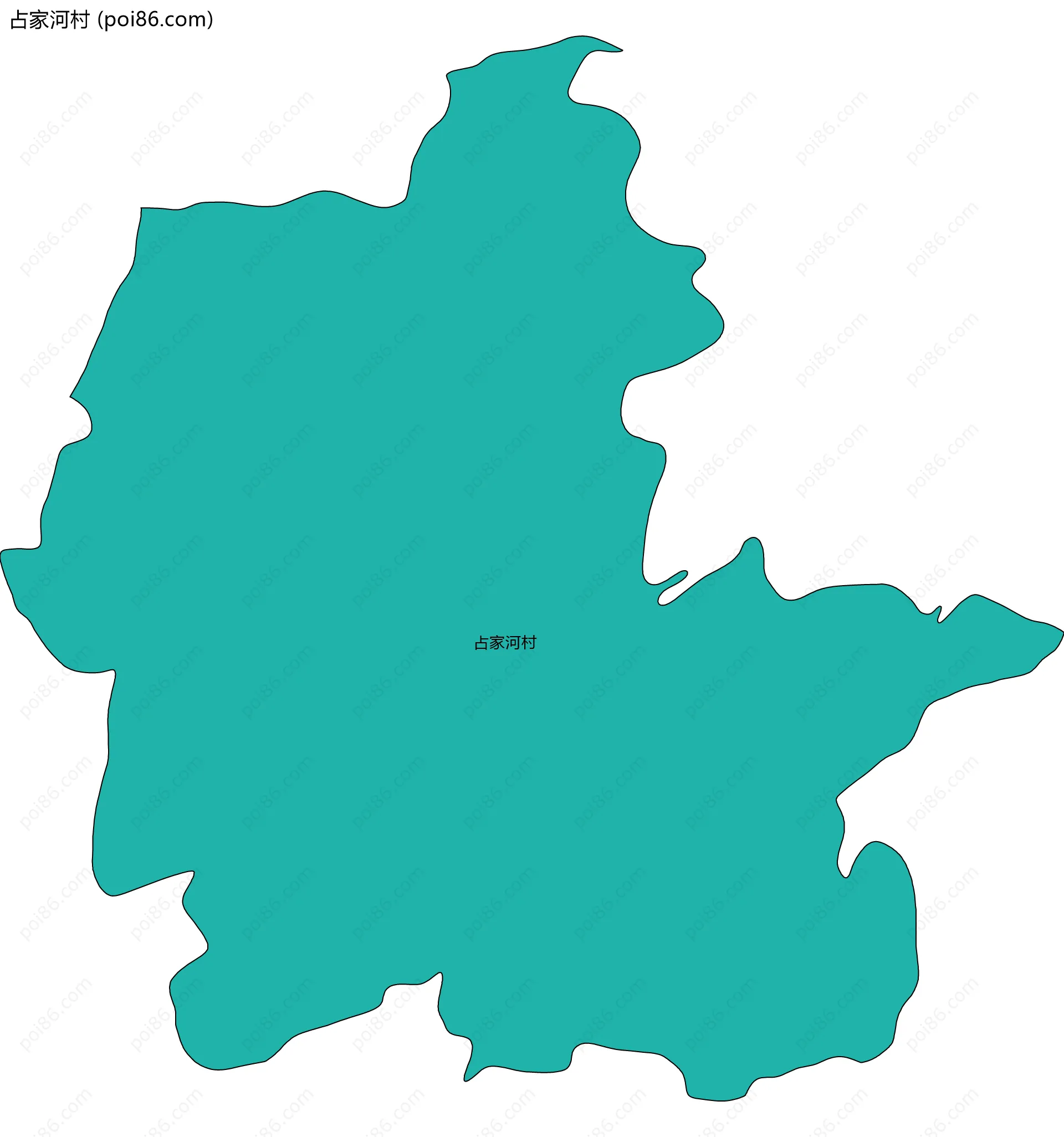 占家河村边界地图