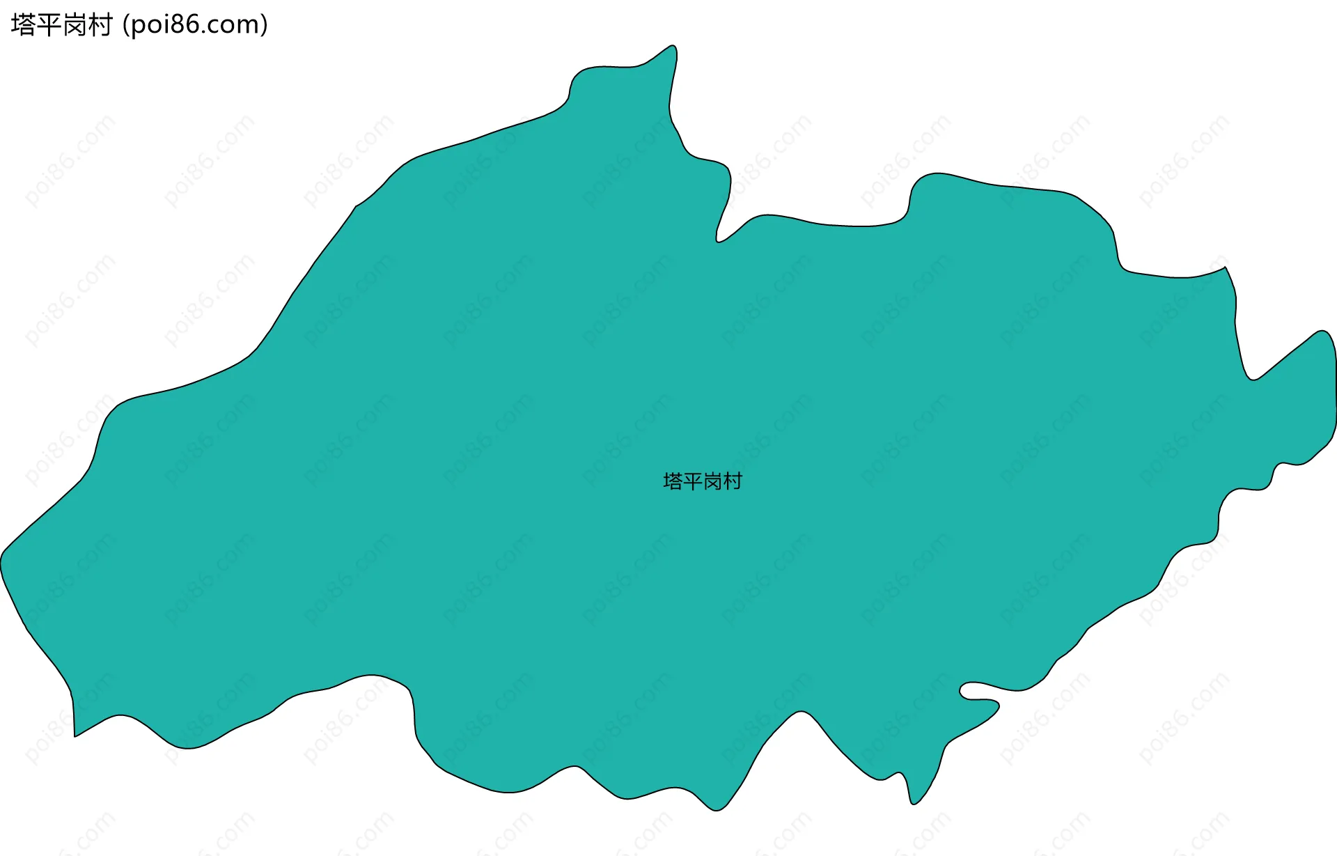 塔平岗村边界地图