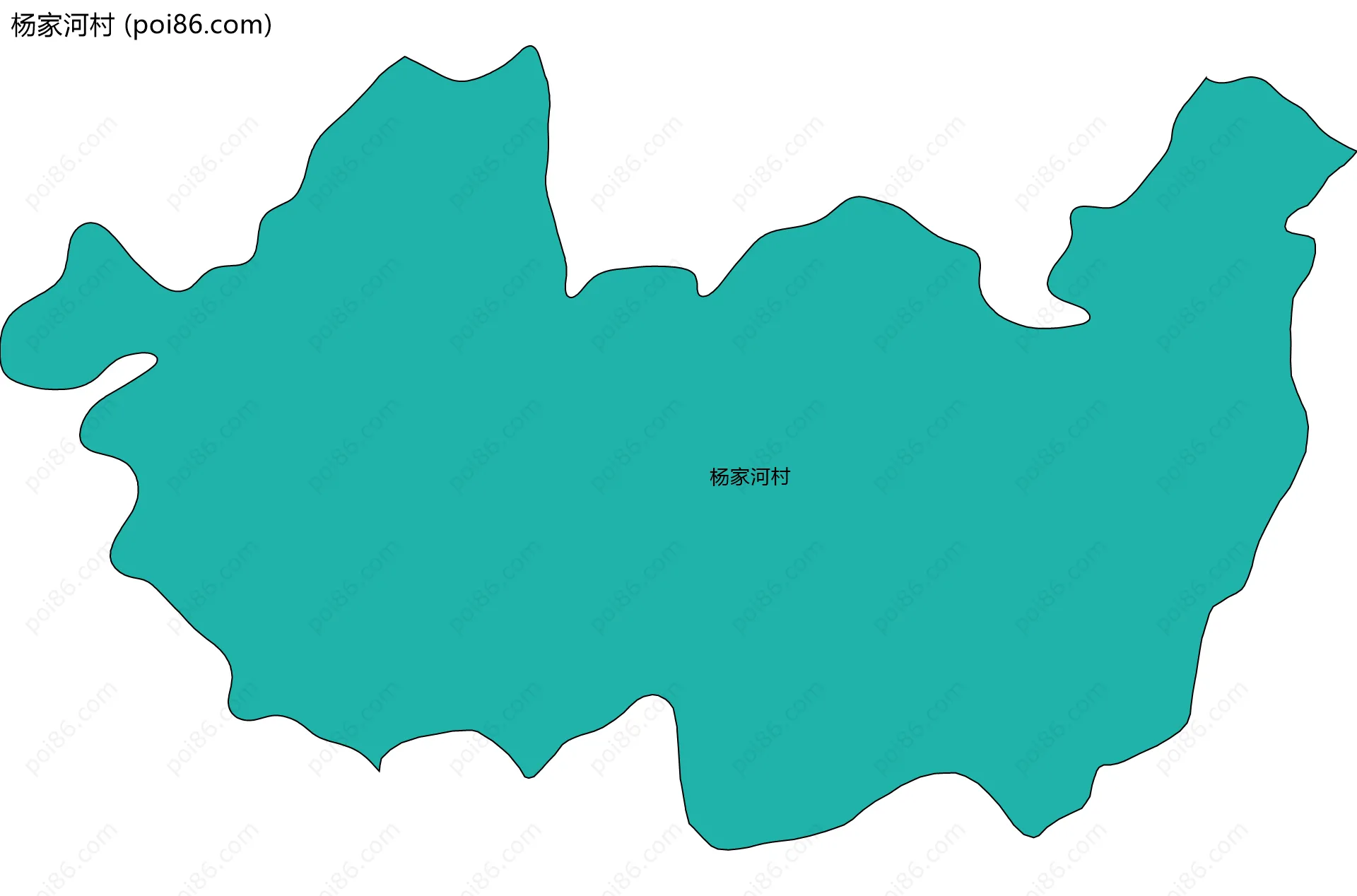 杨家河村边界地图