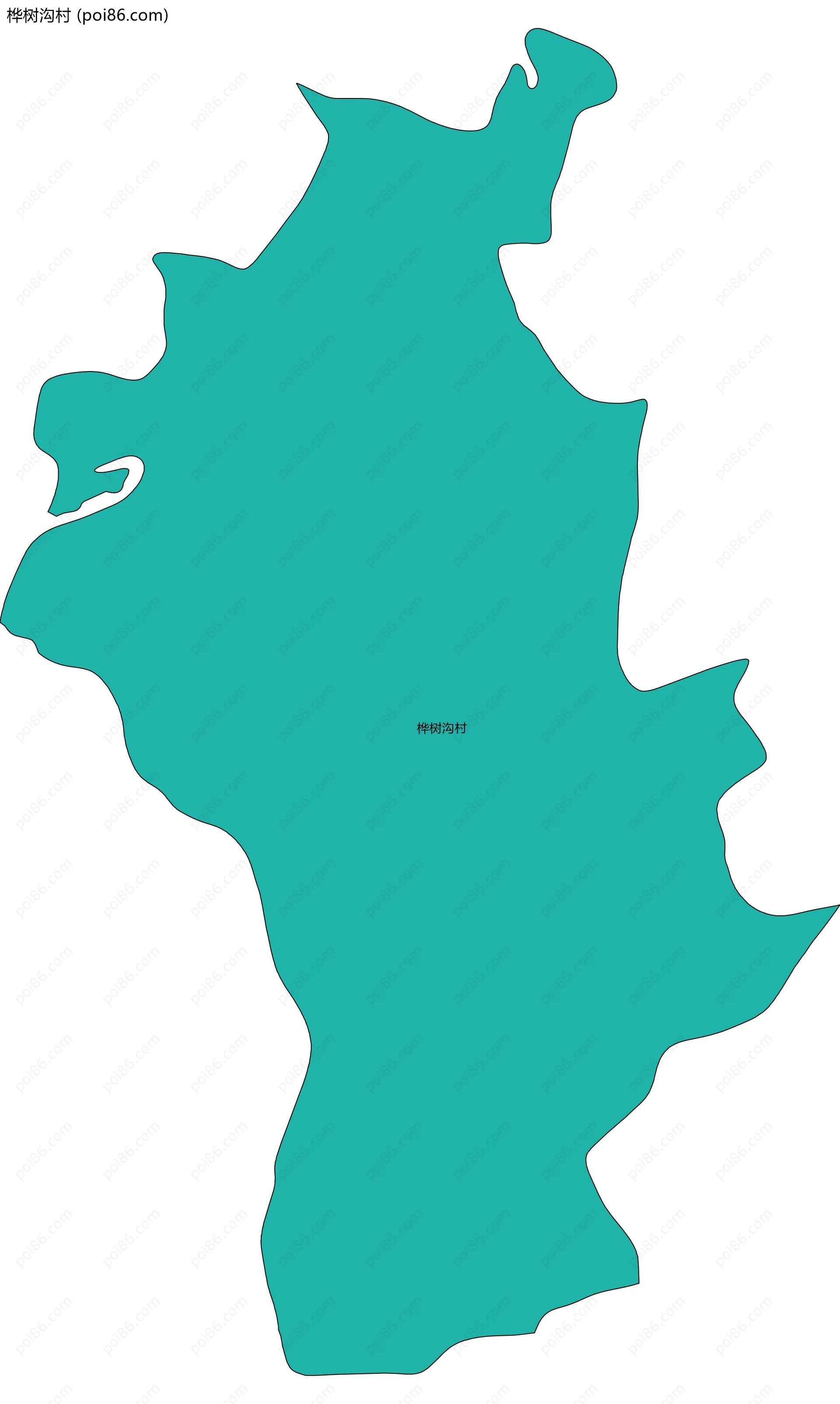 桦树沟村边界地图