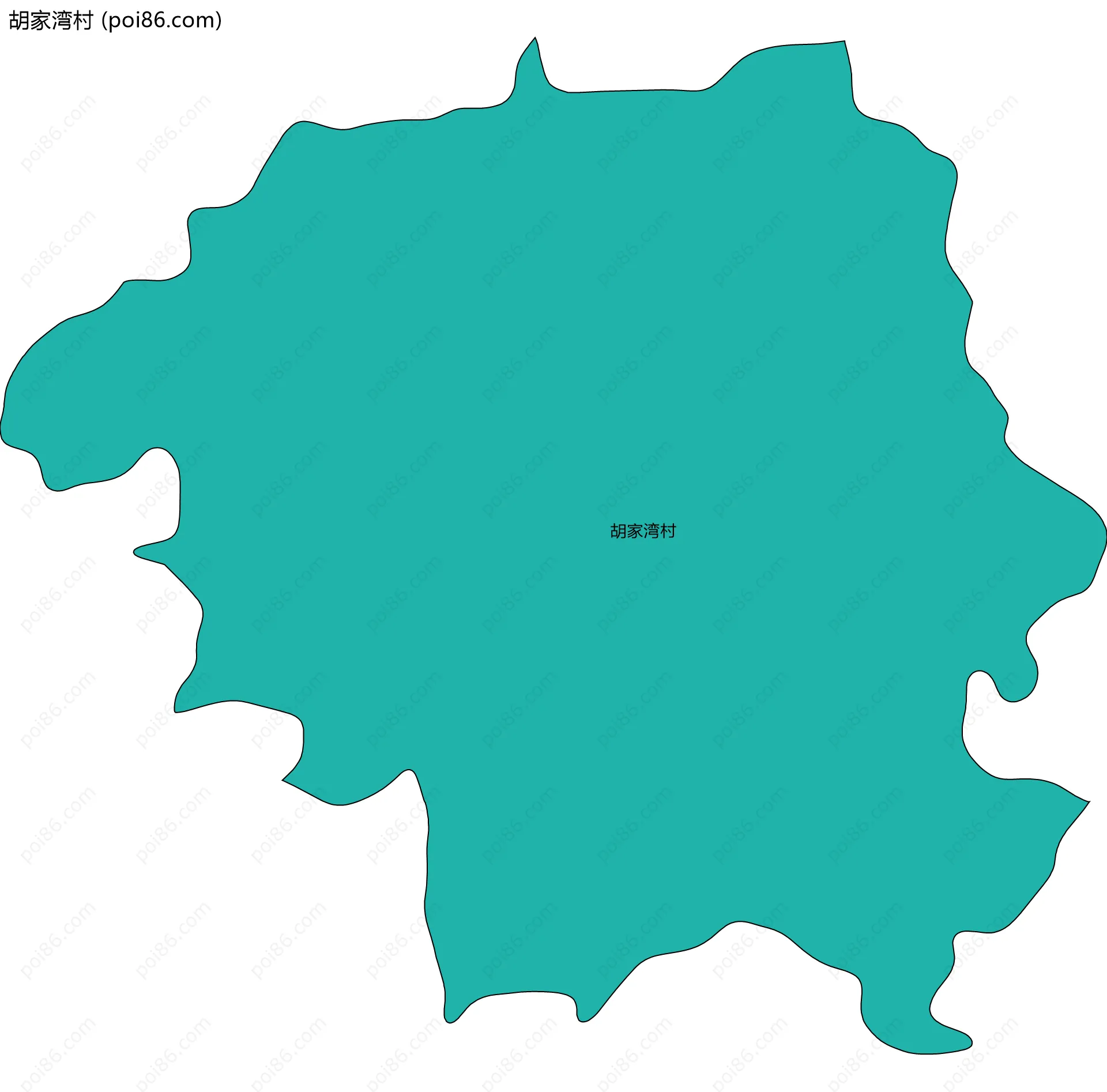 胡家湾村边界地图