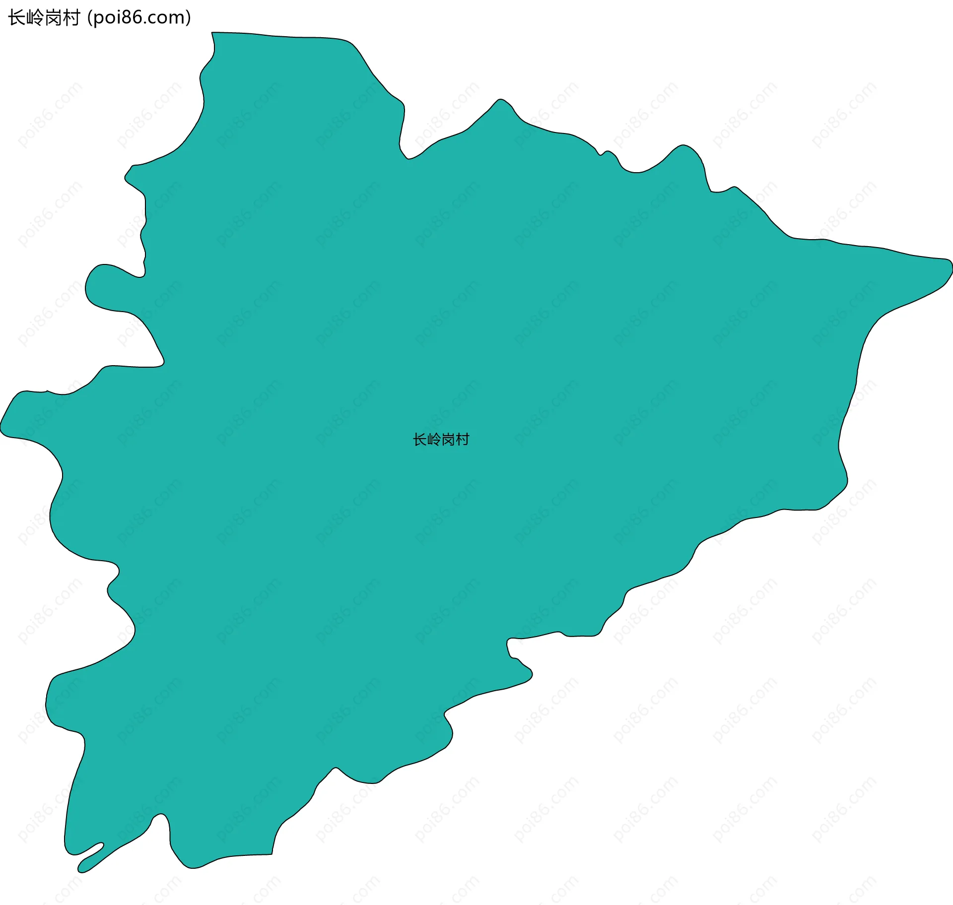 长岭岗村边界地图