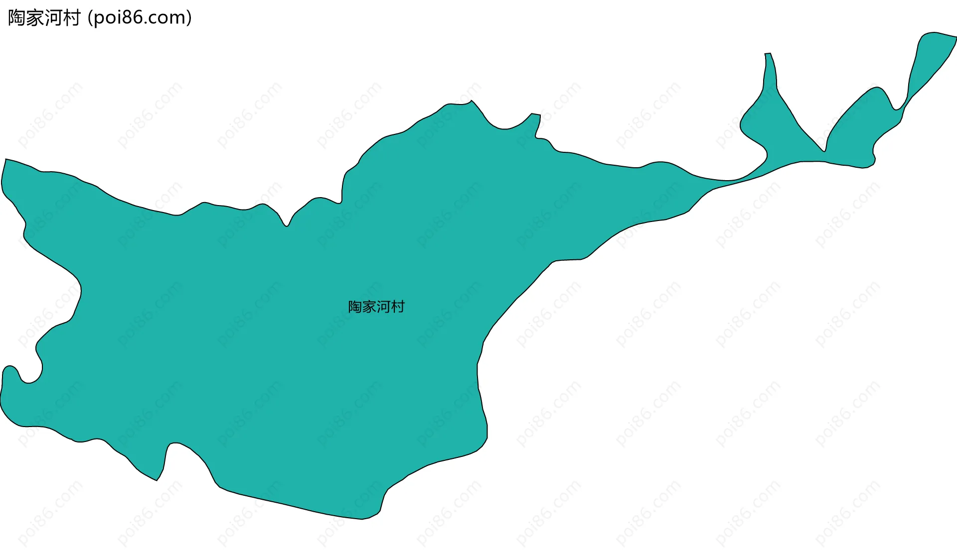 陶家河村边界地图