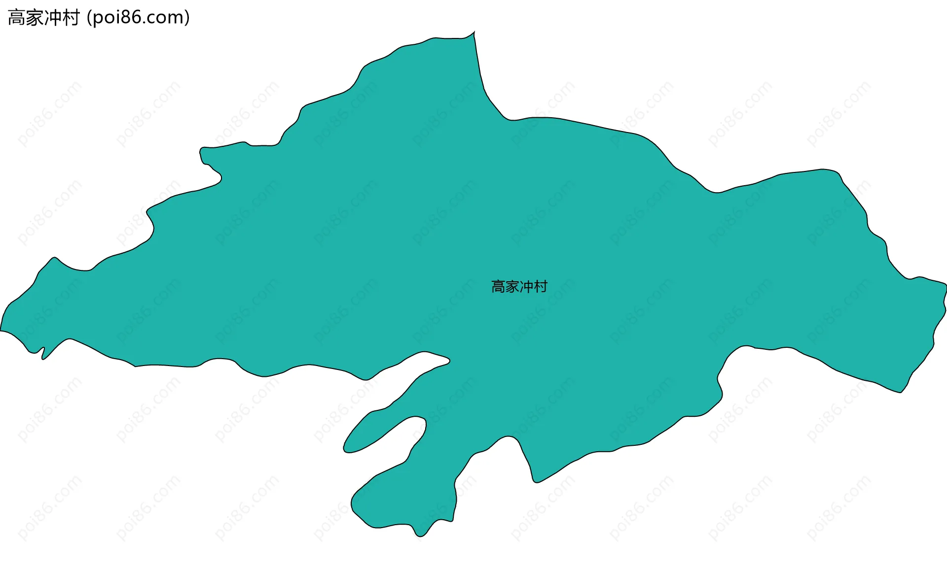 高家冲村边界地图