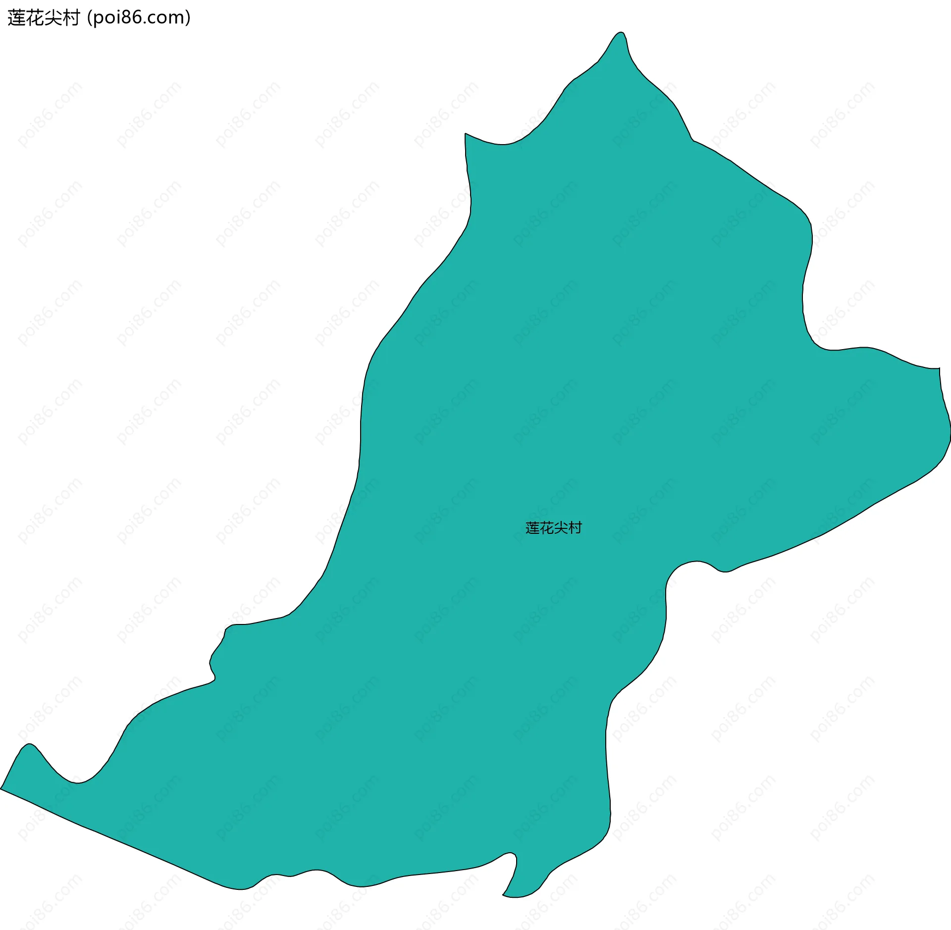 莲花尖村边界地图