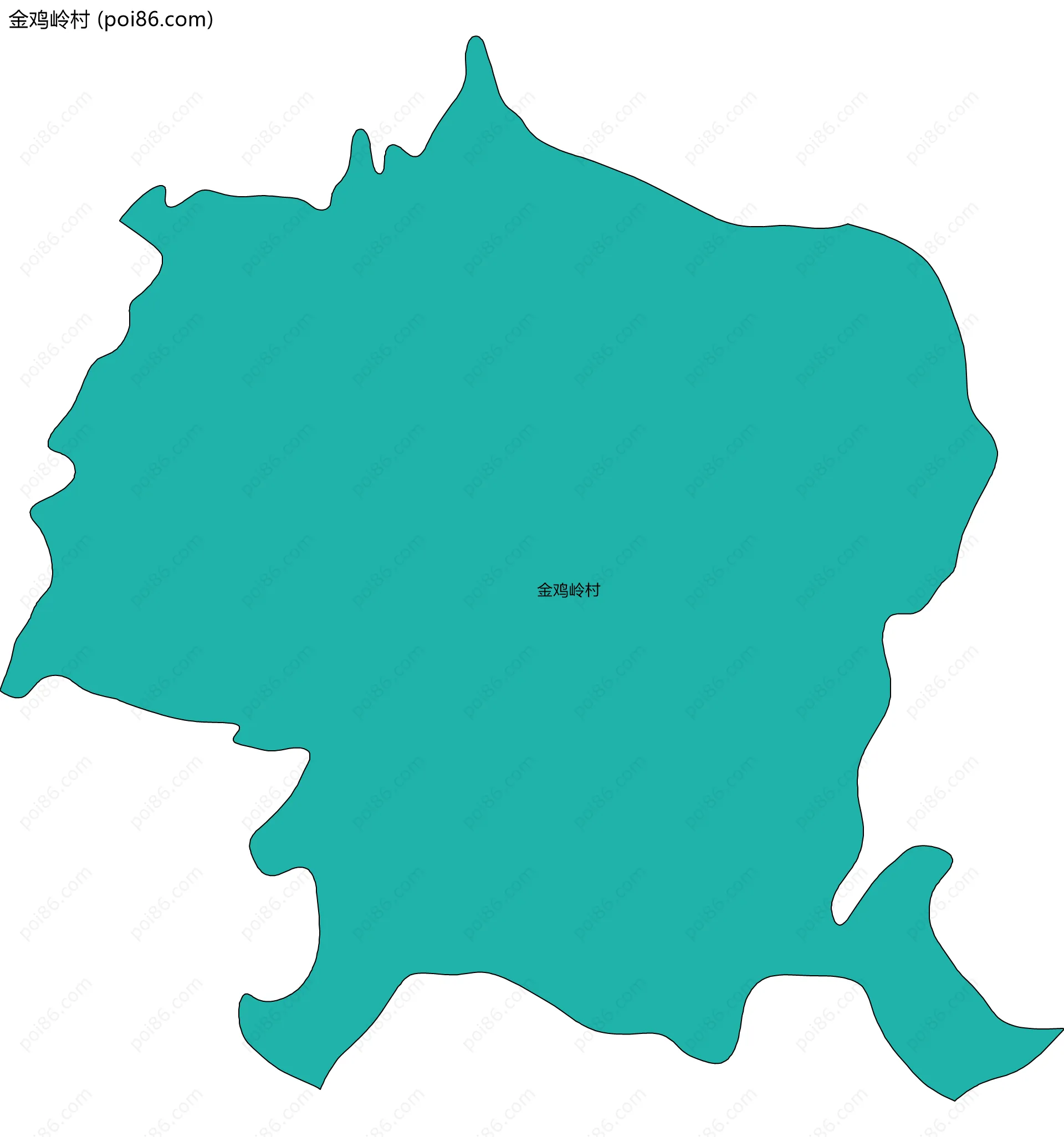 金鸡岭村边界地图