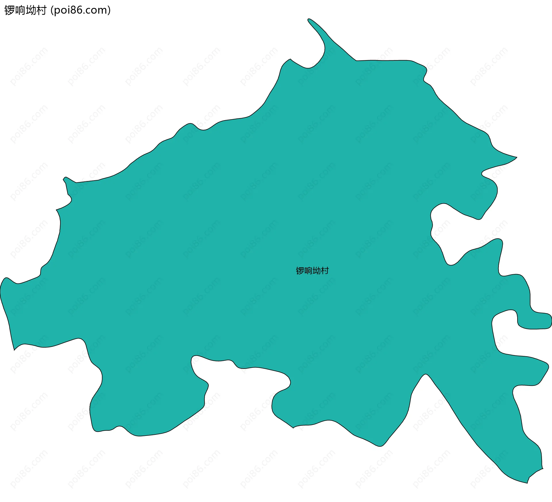 锣响坳村边界地图